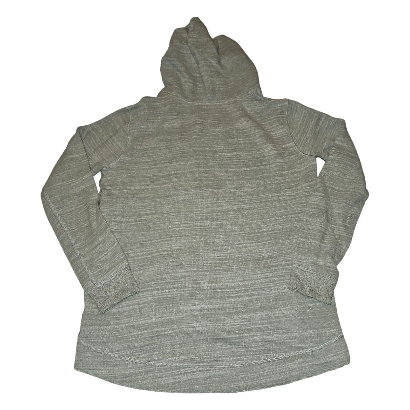 Abercrombie & Fitch Abercrombie & Fitch Gray Hooded V-Neck Tunic Casual Preppy Hoodie Medium Womens Size M / US 6-8 / IT 42-44 - 5 Thumbnail
