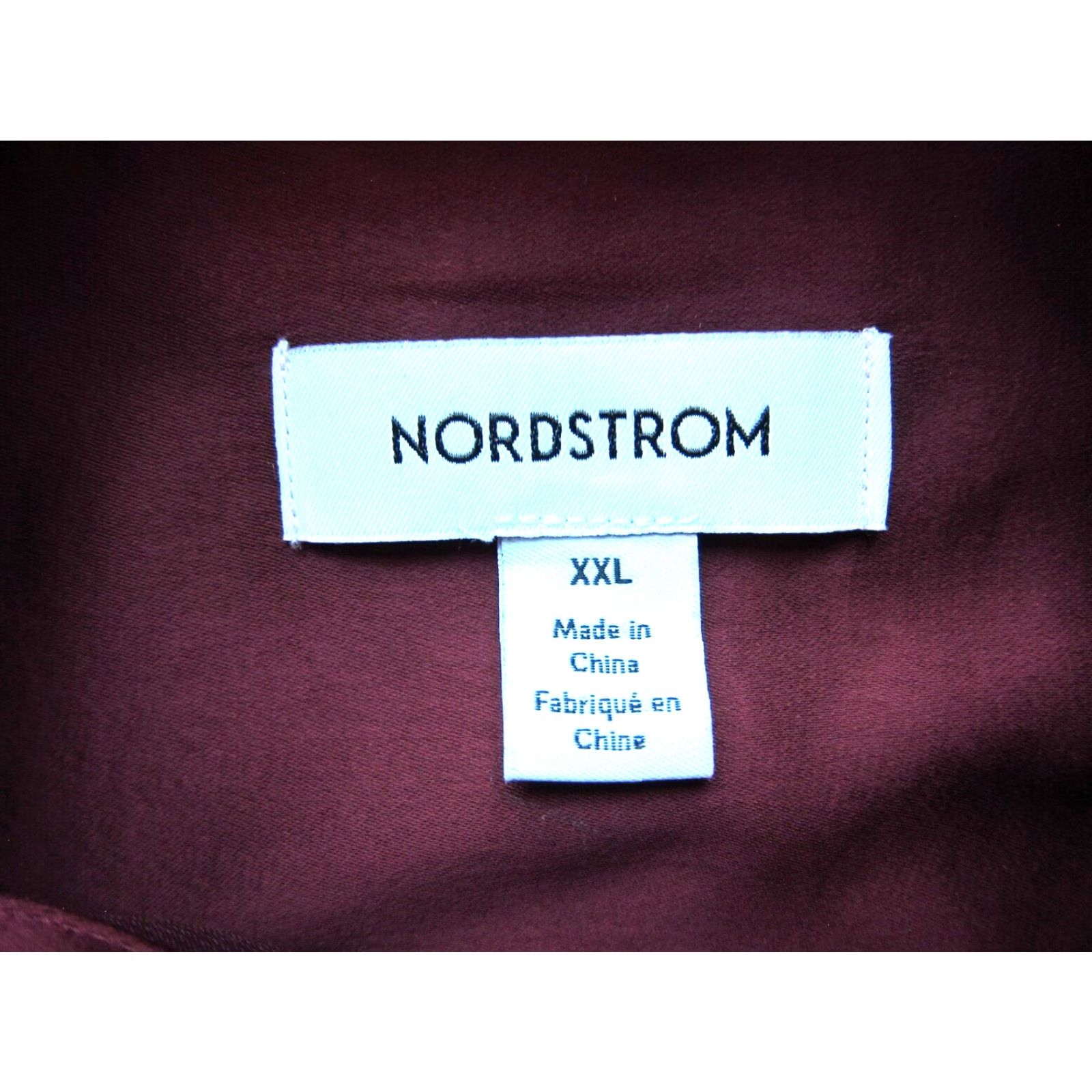 Nordstrom Nordstrom NWT Burgundy Red Silky Button-Up Long Sleeve Blouse 2XL Women’s Polyester Solid Size XXL / US 16-18 / IT 52-54 - 5 Thumbnail