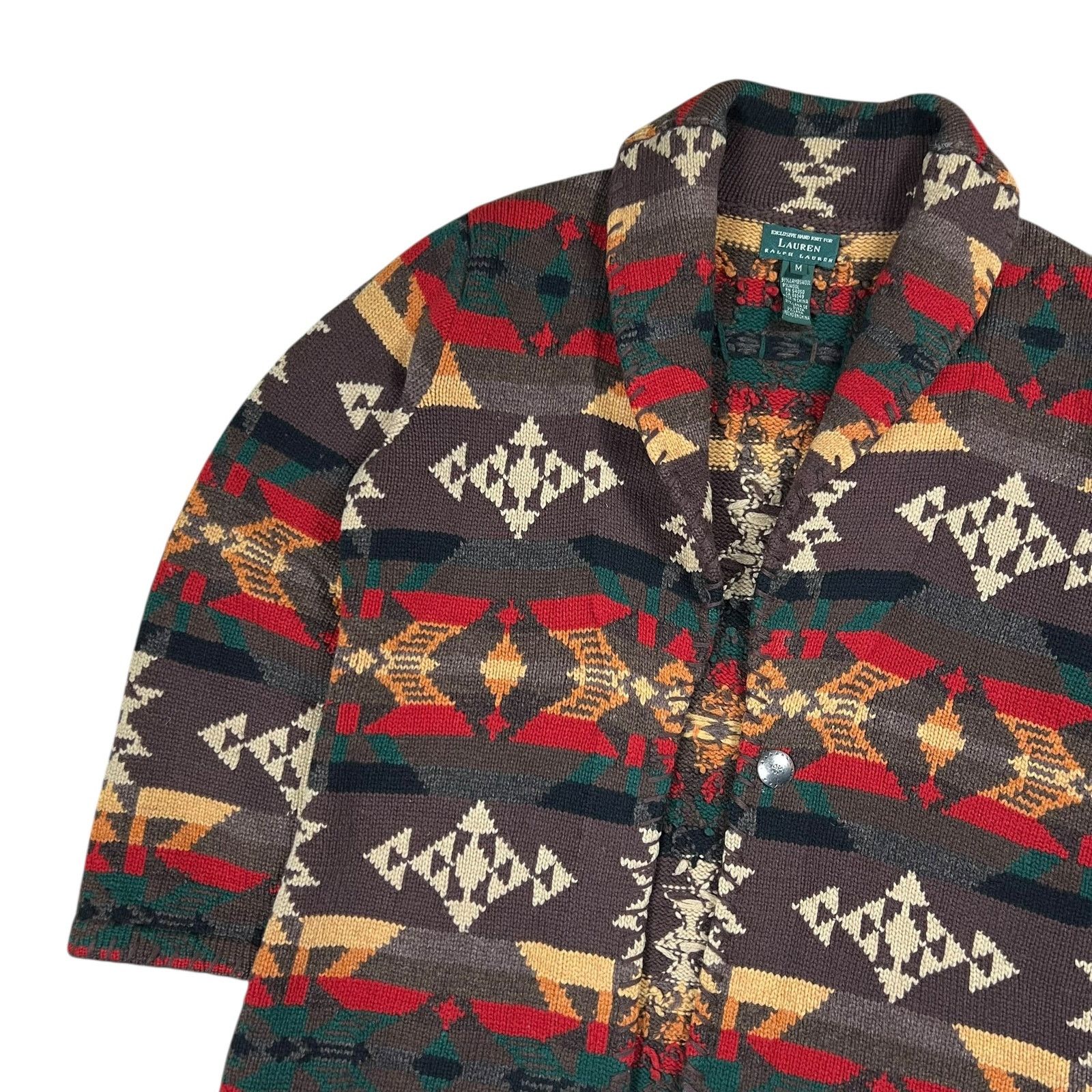 Ralph Lauren × Vintage Vintage Ralph Lauren Southwest Navajo Blanket Aztec Cardigan Size M / US 6-8 / IT 42-44 - 4 Thumbnail