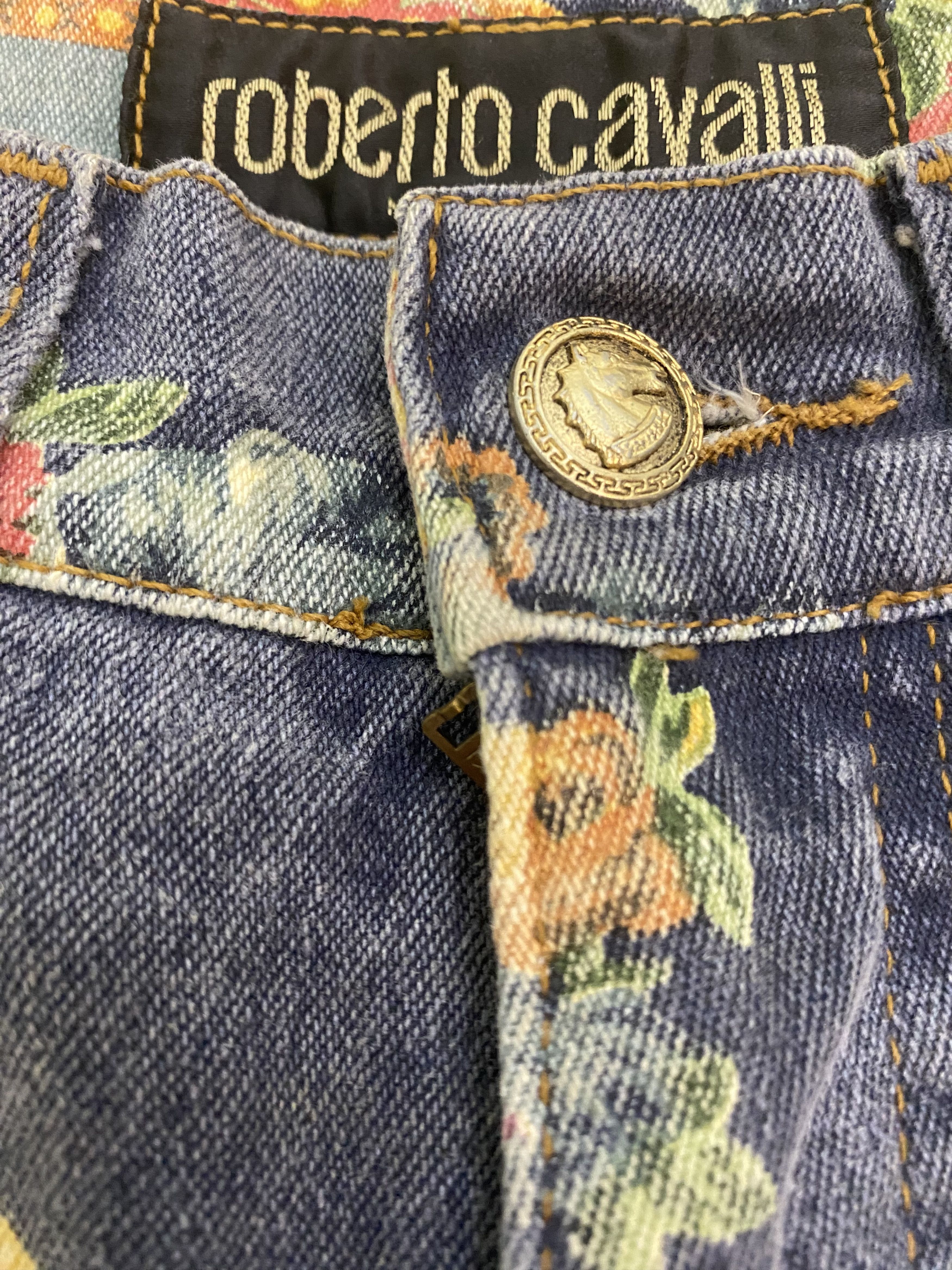 Roberto Cavalli Roberto Cavalli Floral Baroque Print Jeans Denim Small XS Size 26" / US 2 / IT 38 - 3 Thumbnail
