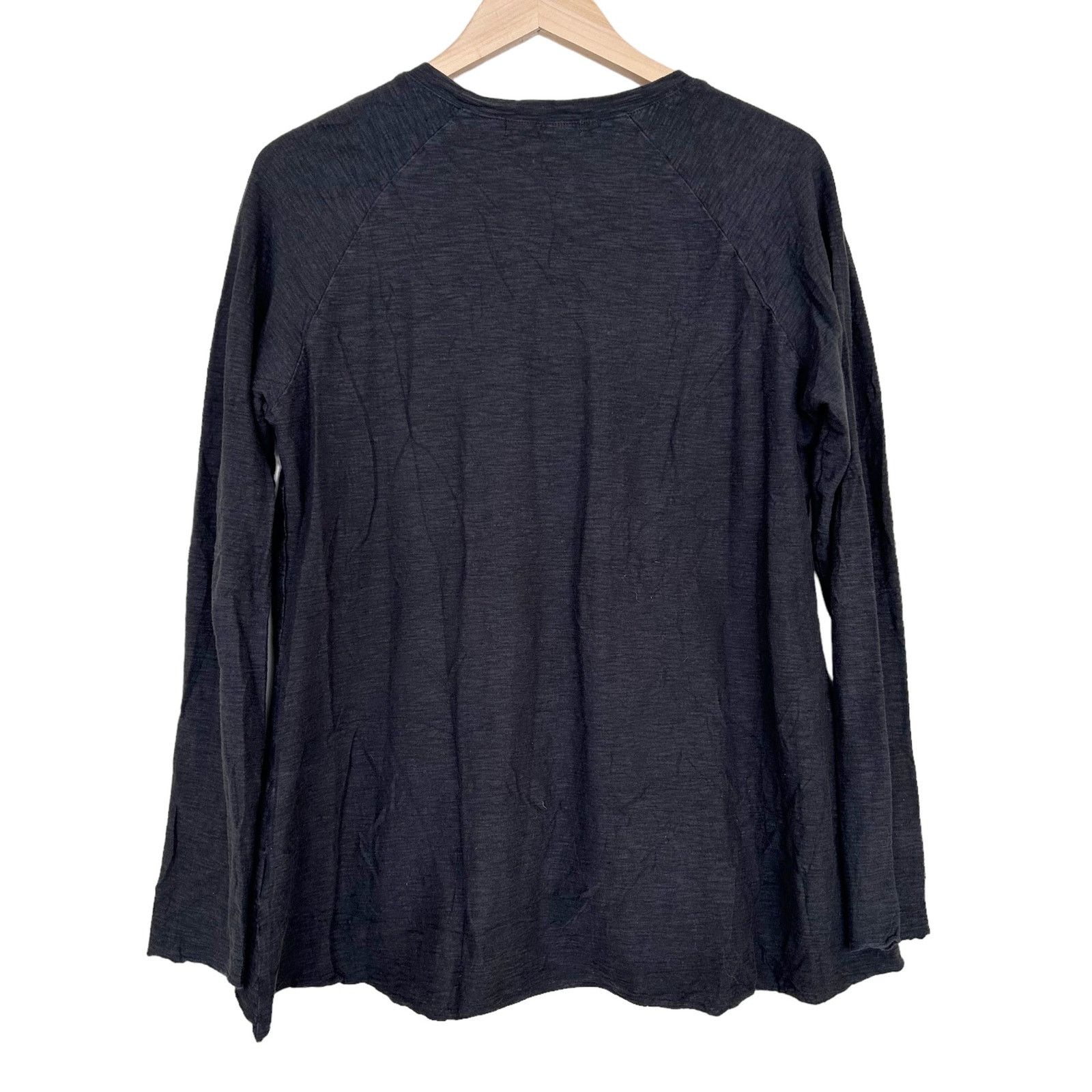 Other Cut Loose Gray Linen Blend Button Front Long Sleeve Shirt M Size M / US 6-8 / IT 42-44 - 4 Thumbnail
