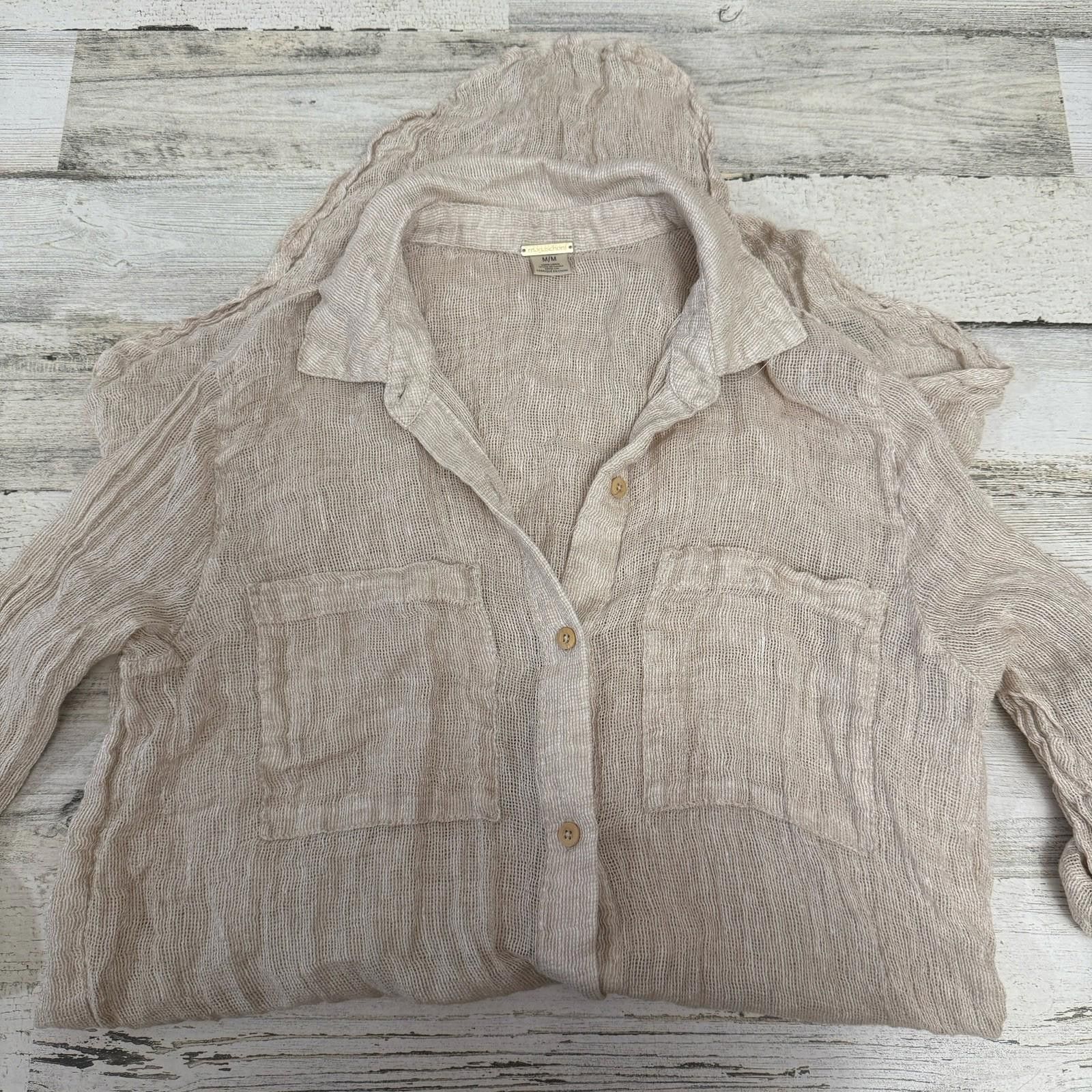 Magaschoni Magaschoni 100% Linen Boho Indie Medium Size M / US 6-8 / IT 42-44 - 5 Thumbnail