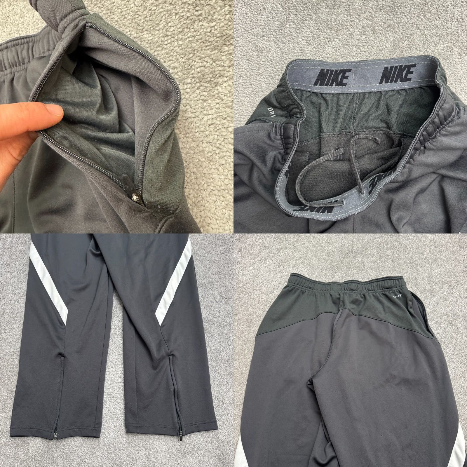Nike Nike Dri-Fit Squad 14 Sideline Training Track Pants Mens Medium Black Ankle Zip Size US 31 - 8 Thumbnail