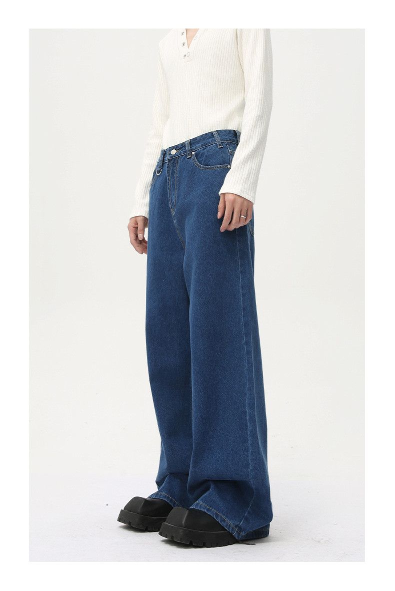 Japanese Brand × Jean Japanese retro cleanfit solid color wide-leg casual jeans Size US 32 / EU 48 - 6 Thumbnail