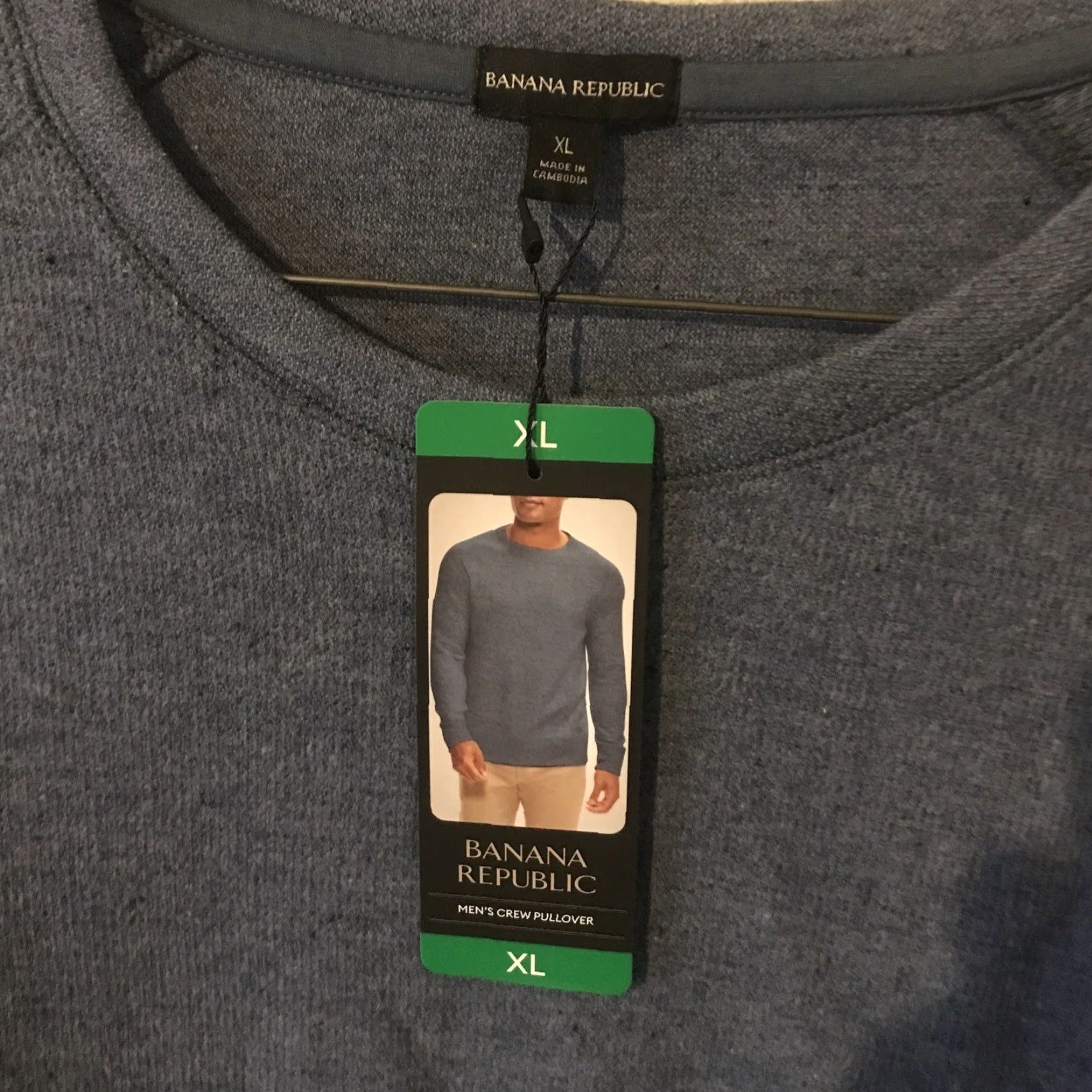 Banana Republic Banana Republic Men’s Waffle-Knit Crew Pullover XL Blue NWT Sweater Size US XL / EU 56 / 4 - 2 Thumbnail