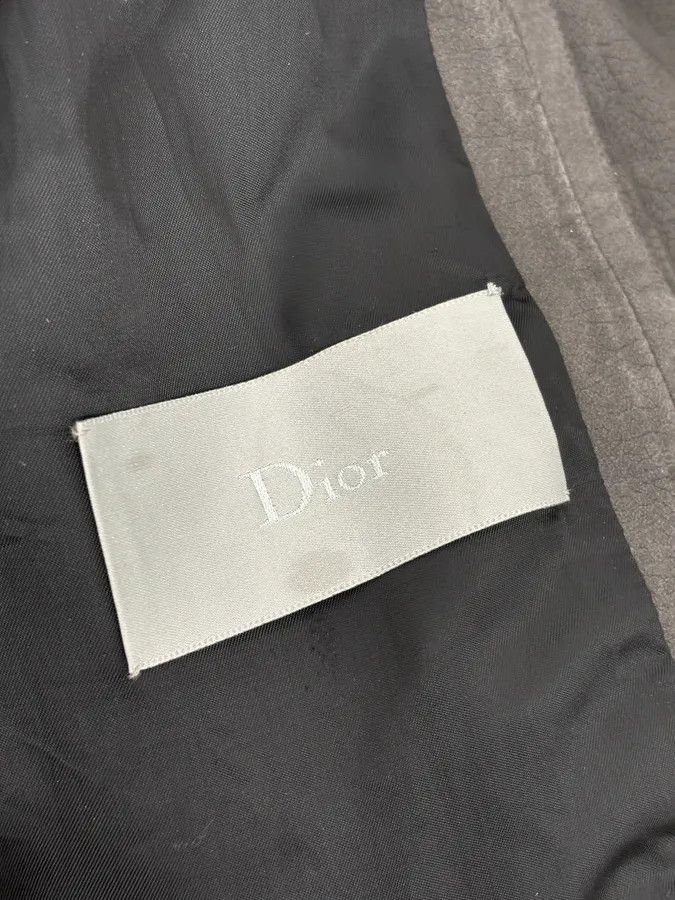 Dior 2010s Dior Grey Asymmetrical Leather Biker Jacket by Kris Van Assche Size US S / EU 44-46 / 1 - 17 Thumbnail
