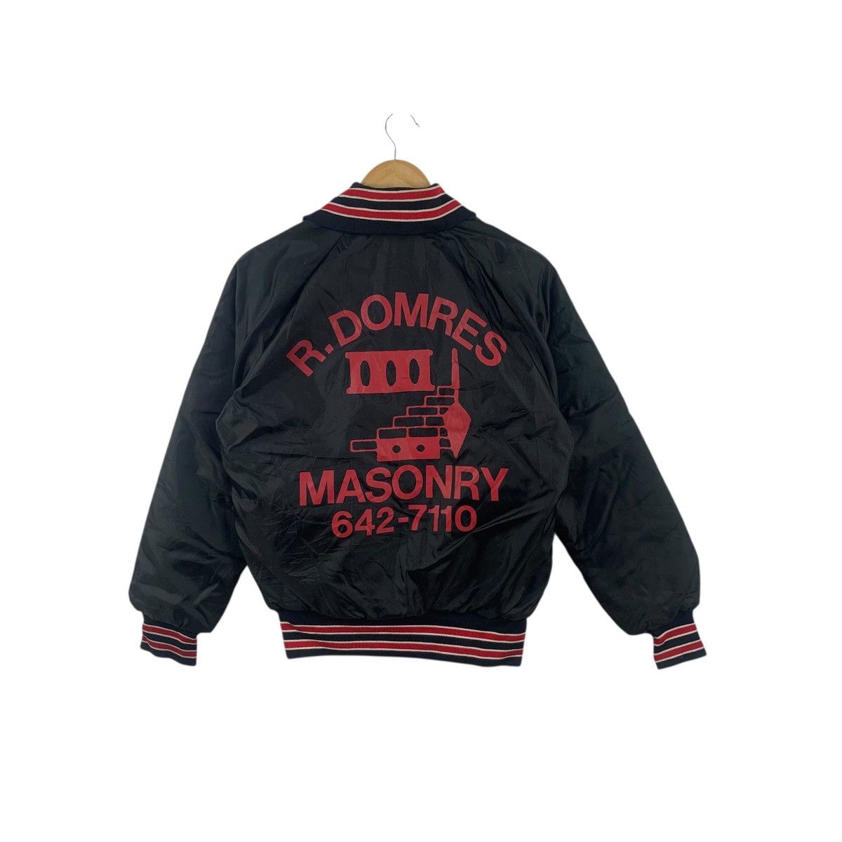 Vintage Vintage 80’ R. DOMRES MASONRY Varsity Bomber Jacket Size US S / EU 44-46 / 1 - 5 Thumbnail
