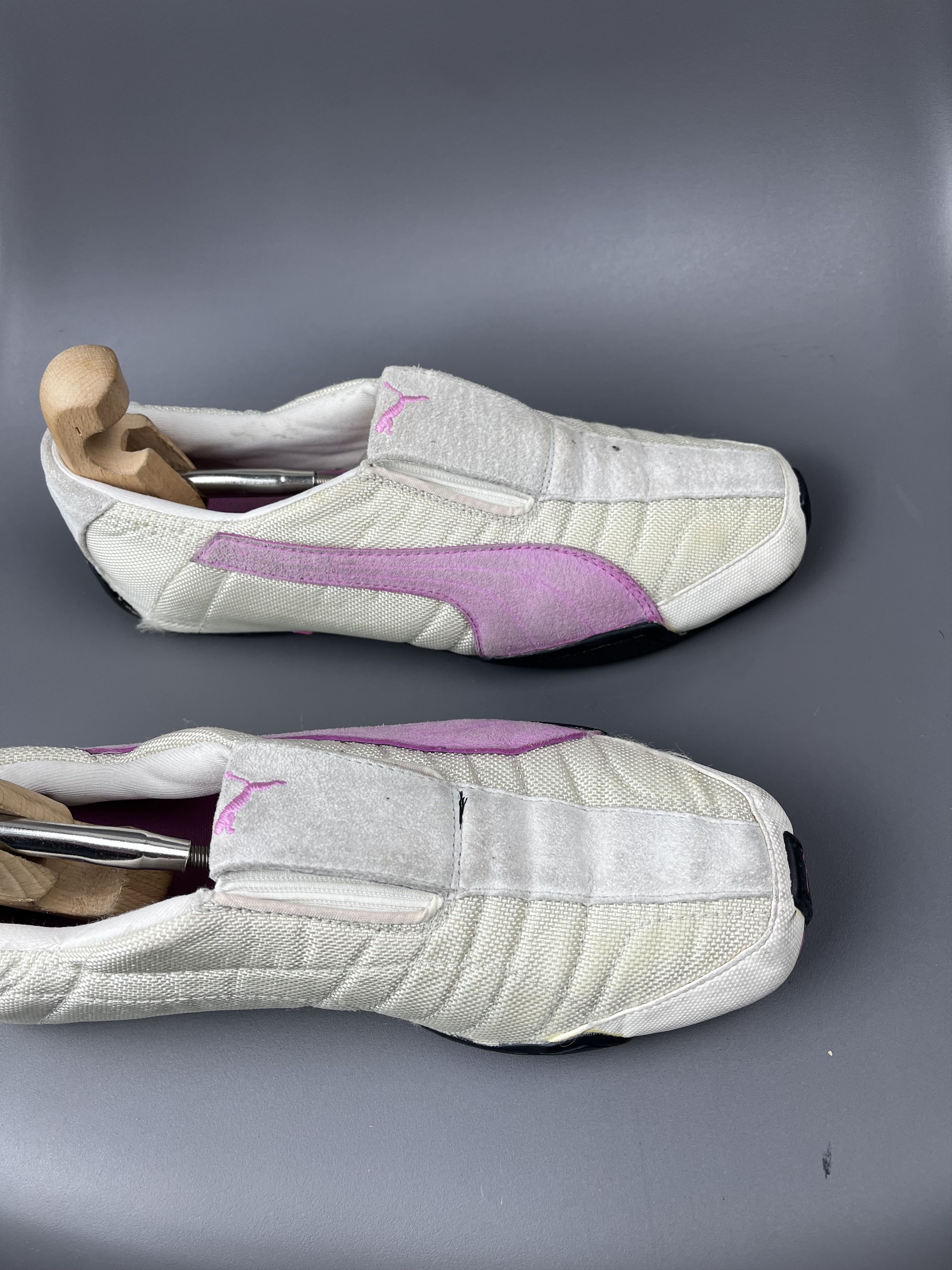 Puma Puma Slip-On Racing Shoes White Pink Low Profile Rare 40 siz Size US 7 / EU 40 - 7 Thumbnail