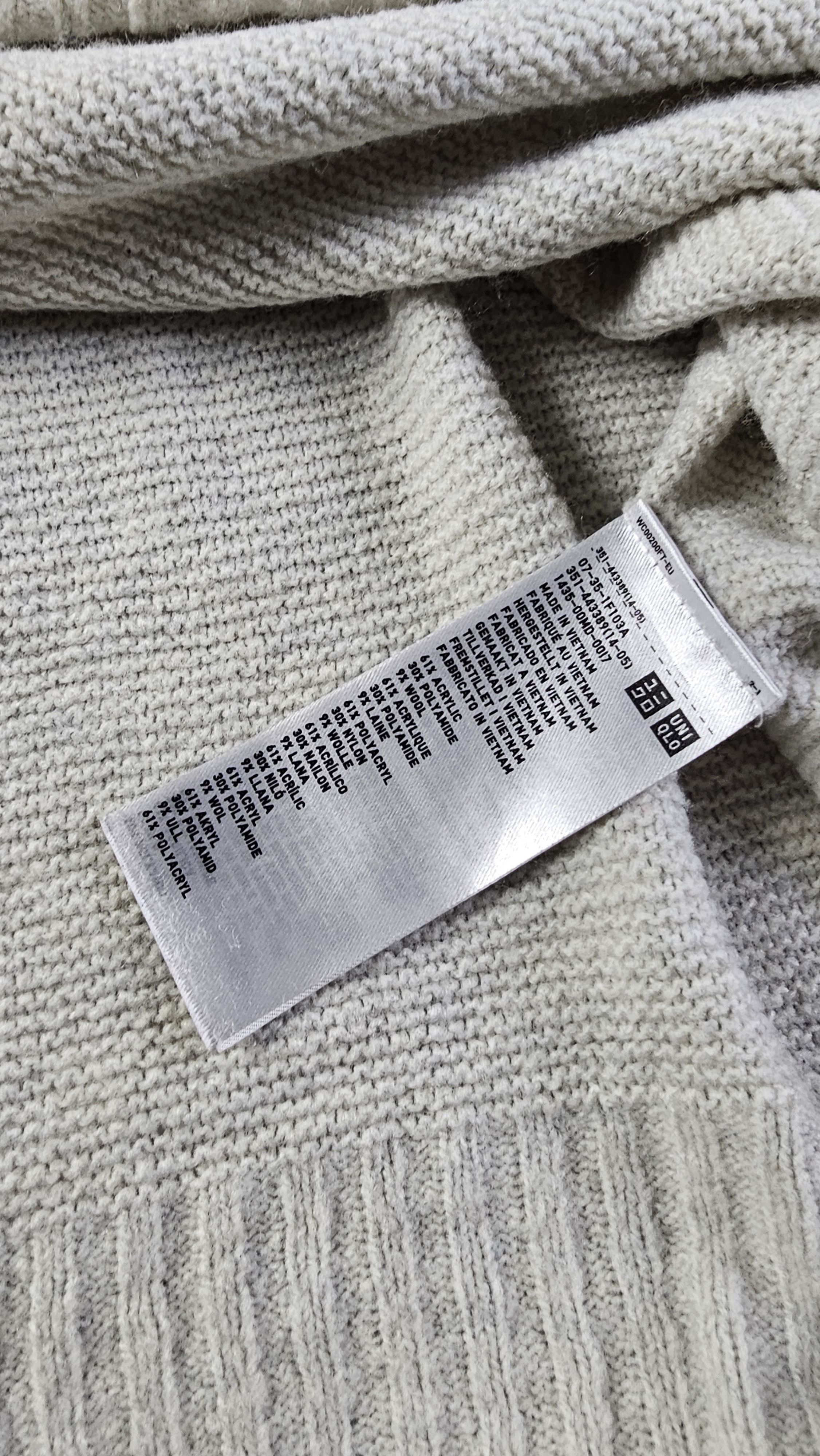 Uniqlo Uniqlo Knit Sweater Women L White Wool Blend Pullover Size L / US 10 / IT 46 - 5 Thumbnail