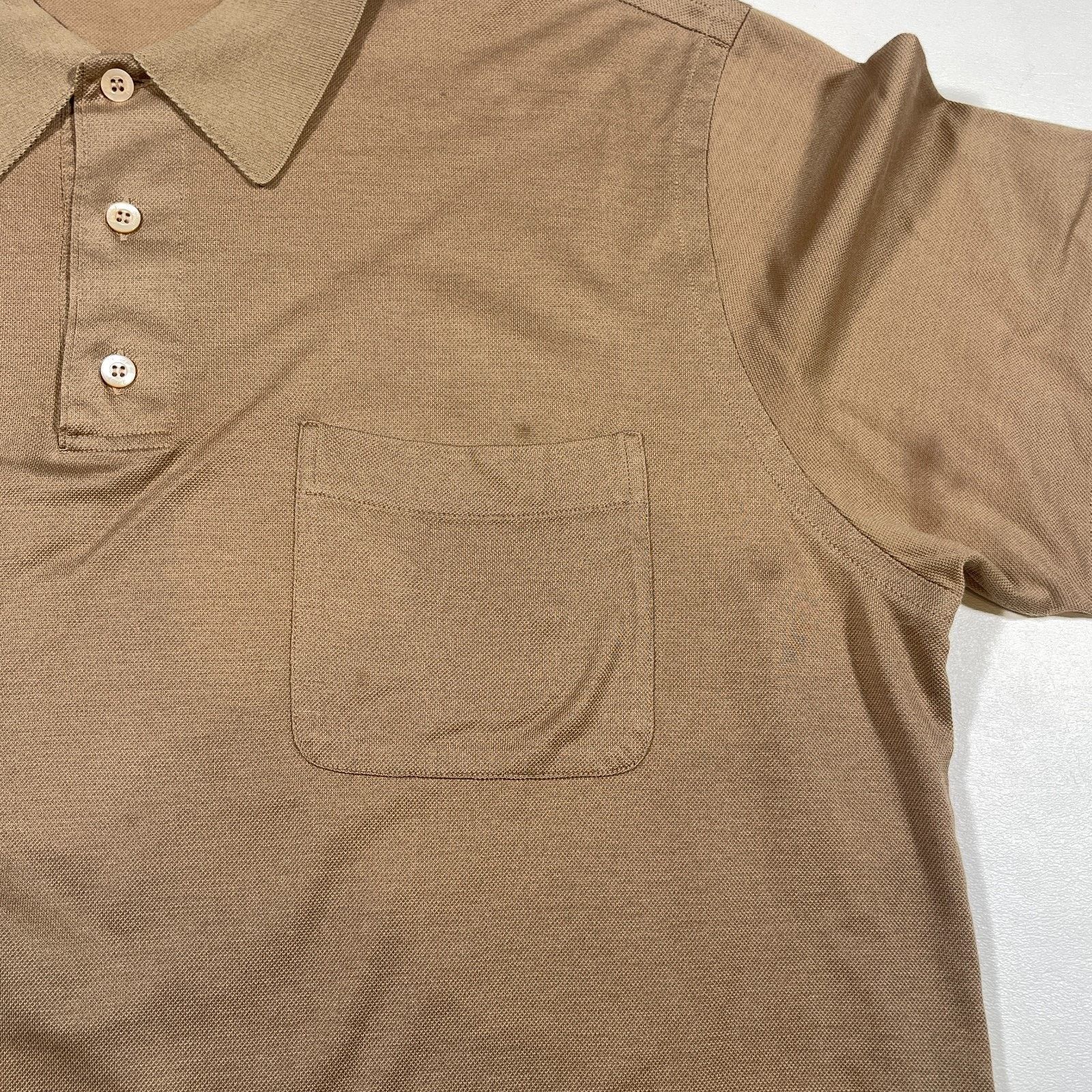 Brioni Brioni For Neiman Marcus Tan Brown Polo Pocket Tee T Shirt Size US XL / EU 56 / 4 - 3 Thumbnail