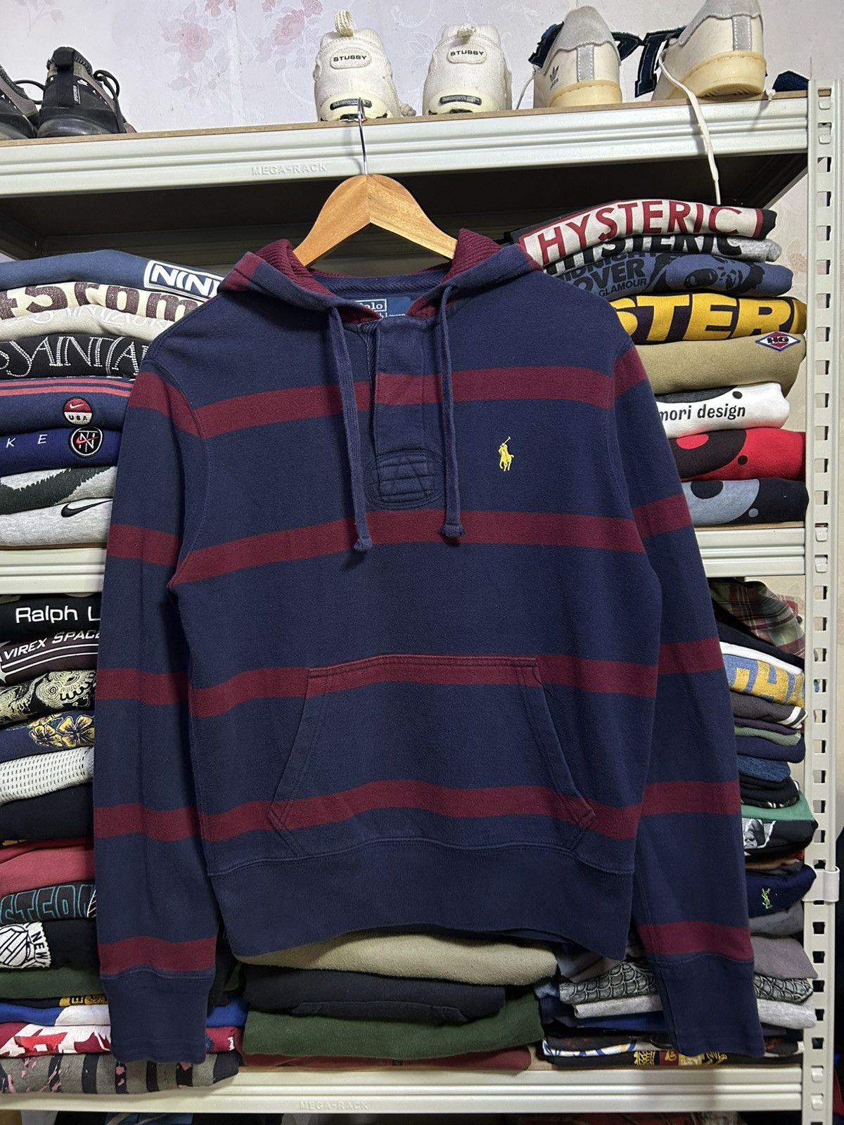 Polo Ralph Lauren Vintage polo ralph lauren striped hoodie small pony Size US M / EU 48-50 / 2 - 1 Thumbnail
