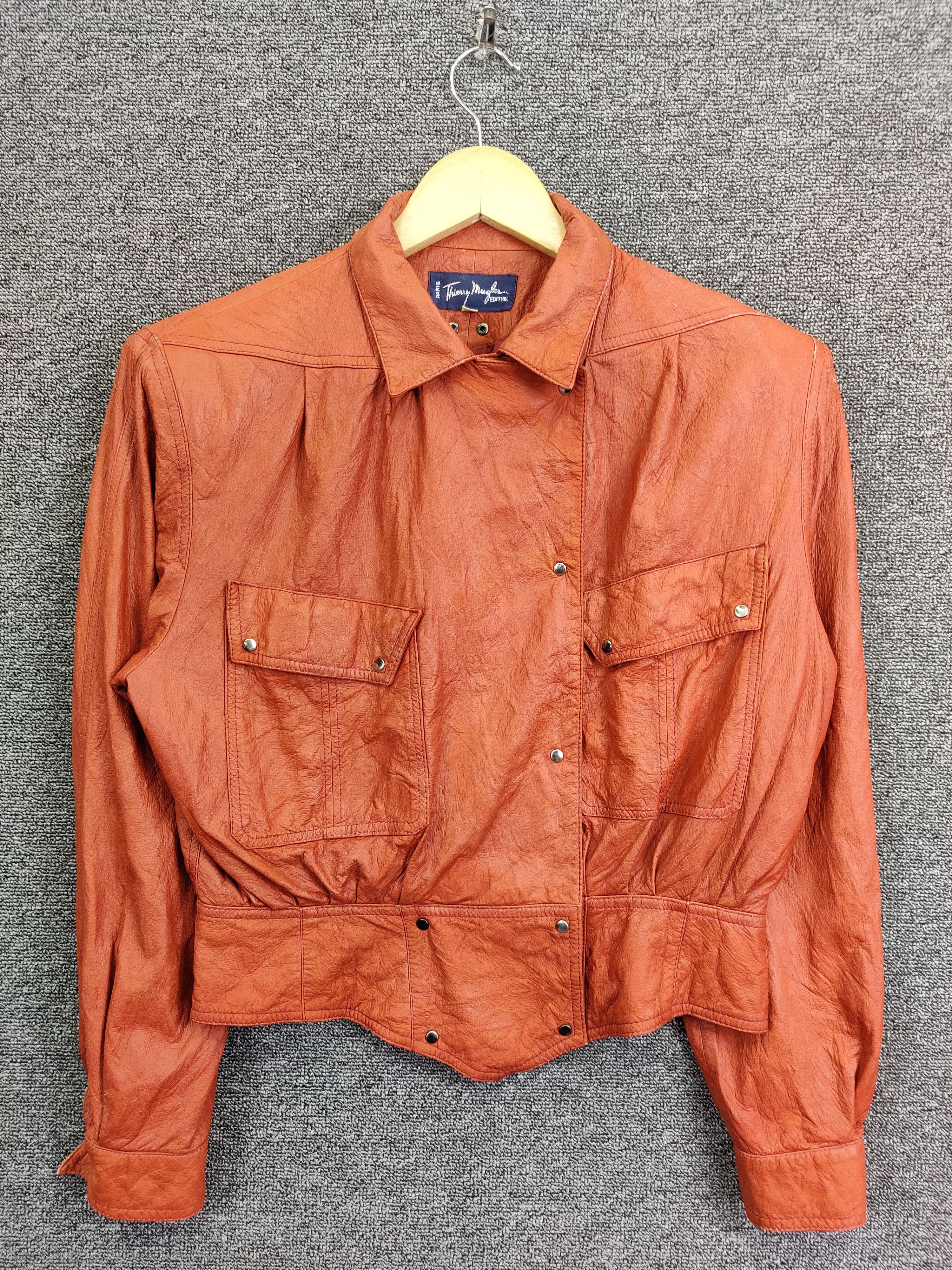 Thierry Mugler Vintage Thierry Mugler Leather Jacket Size US M / EU 48-50 / 2 - 2 Thumbnail