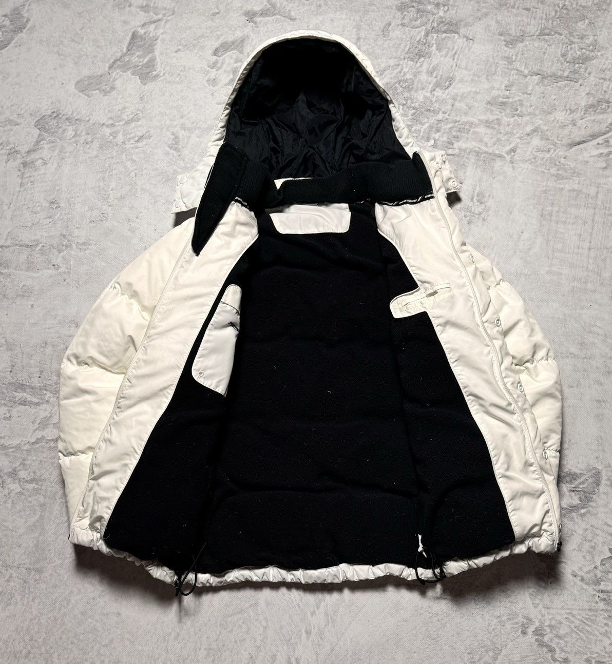 Nike × Vintage 00s Nike Vintage Down Hooded Drill Jacket Y2K Size US S / EU 44-46 / 1 - 6 Thumbnail