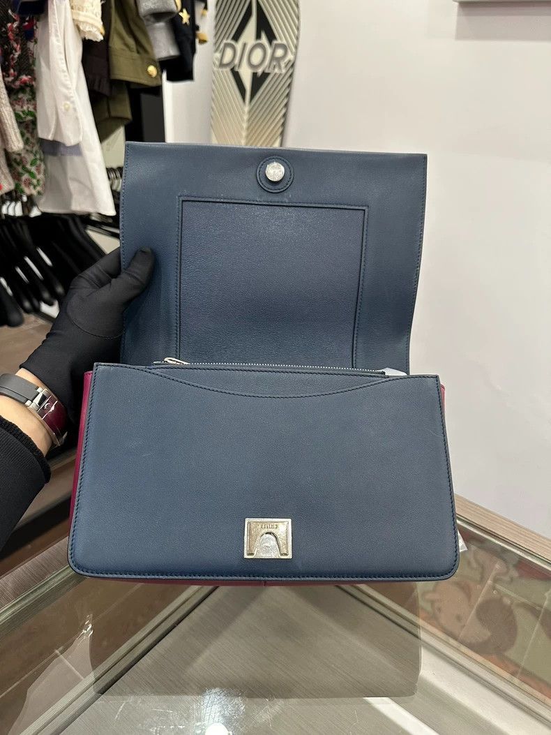 Celine Celine Red Blue Color Block Shoulder Bag Size ONE SIZE - 4 Thumbnail
