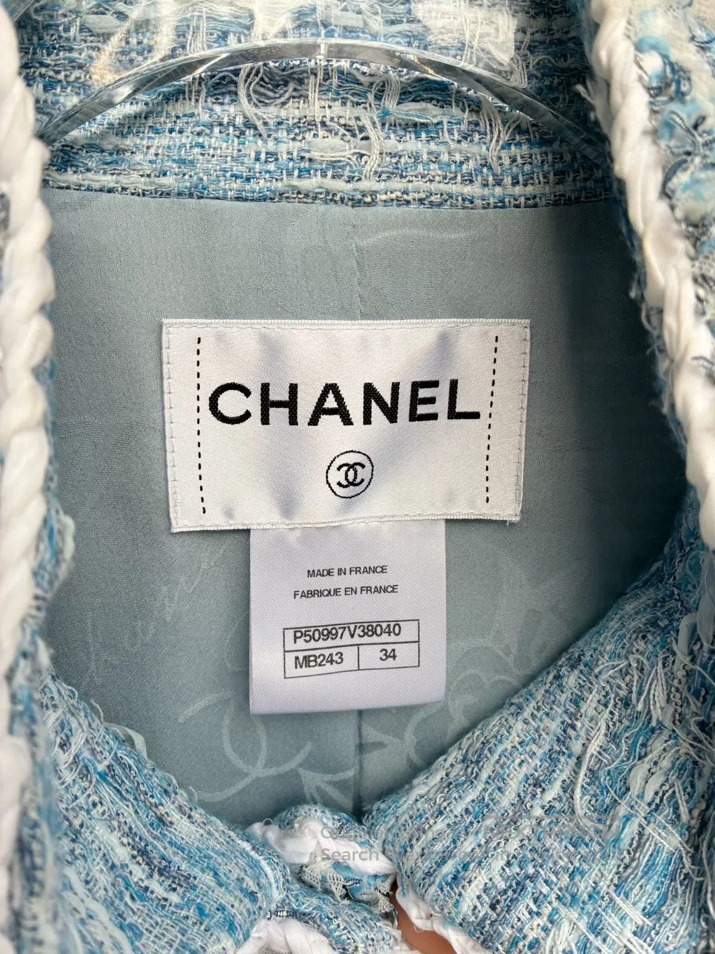 Chanel Chanel Blue Woven Short Coat. Size XXS / US 00 / IT 34 - 4 Thumbnail