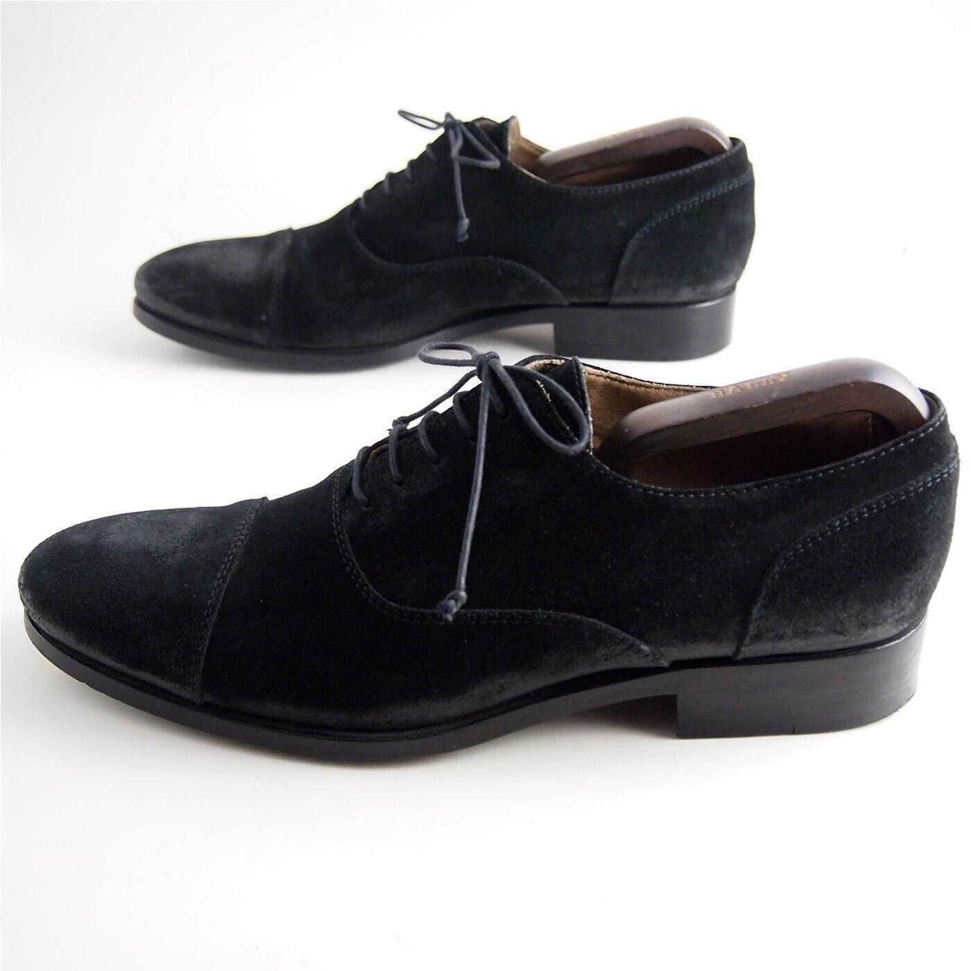 Buttero Buttero Cap Toe Ofords Black Waxed Suede Mens US 10 EU 43 Size US 10 / EU 43 - 2 Thumbnail