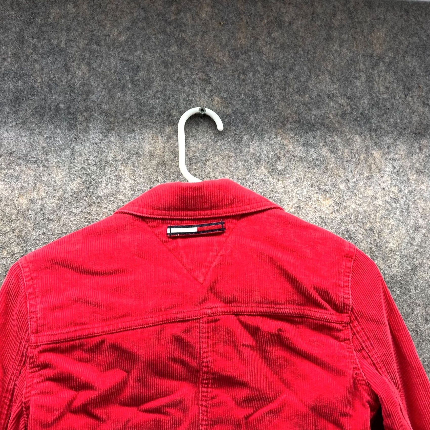Tommy Hilfiger VINTAGE Tommy Hilfiger Jacket Women Medium Pink Corduroy Cotton Button Down 90s Pink Womens Jacket Size M / US 6-8 / IT 42-44 - 2 Thumbnail