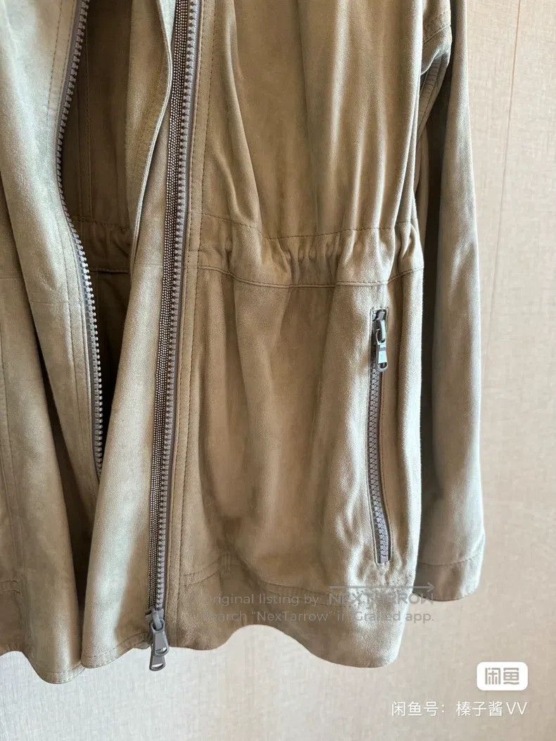 Brunello Cucinelli Brunello Cucinelli Luxurious Pearl Chain Leather Jacket Size XS / US 0-2 / IT 36-38 - 3 Thumbnail
