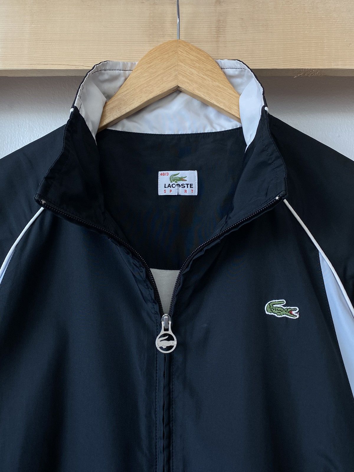 Lacoste Vintage Black Lacoste Windbreaker Jacket Size US M / EU 48-50 / 2 - 6 Thumbnail