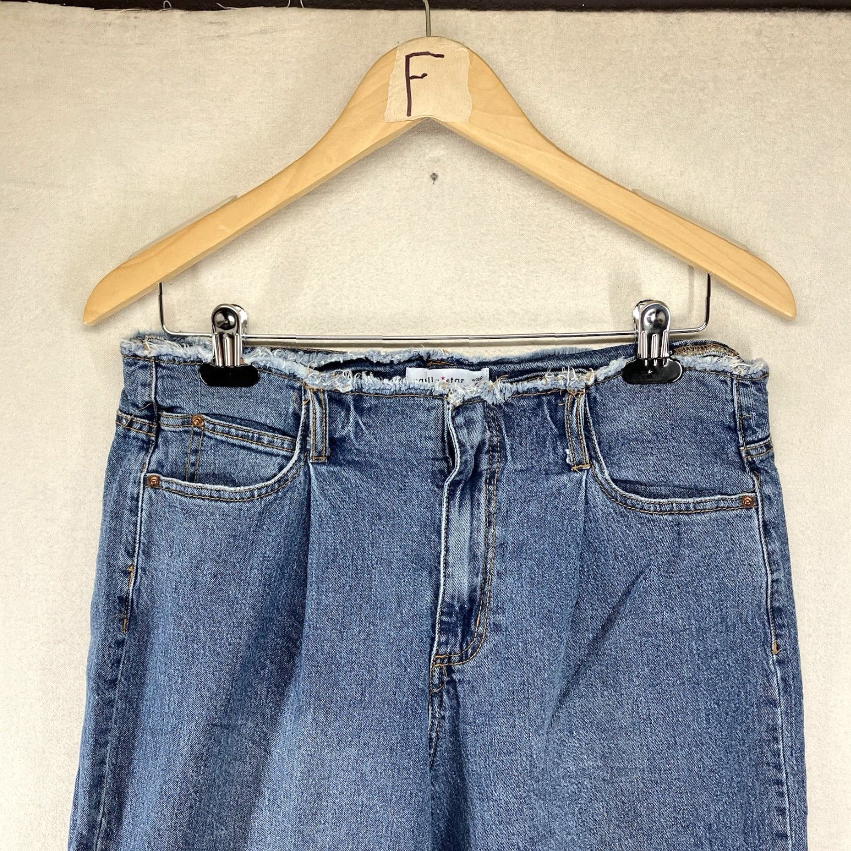 Vintage VANILLA STAR Women's Baggy Jeans 90s Y2K Retro Wide-Leg Blue 12 Inch Pipes 32x29 Size 32" / US 10 / IT 46 - 4 Thumbnail