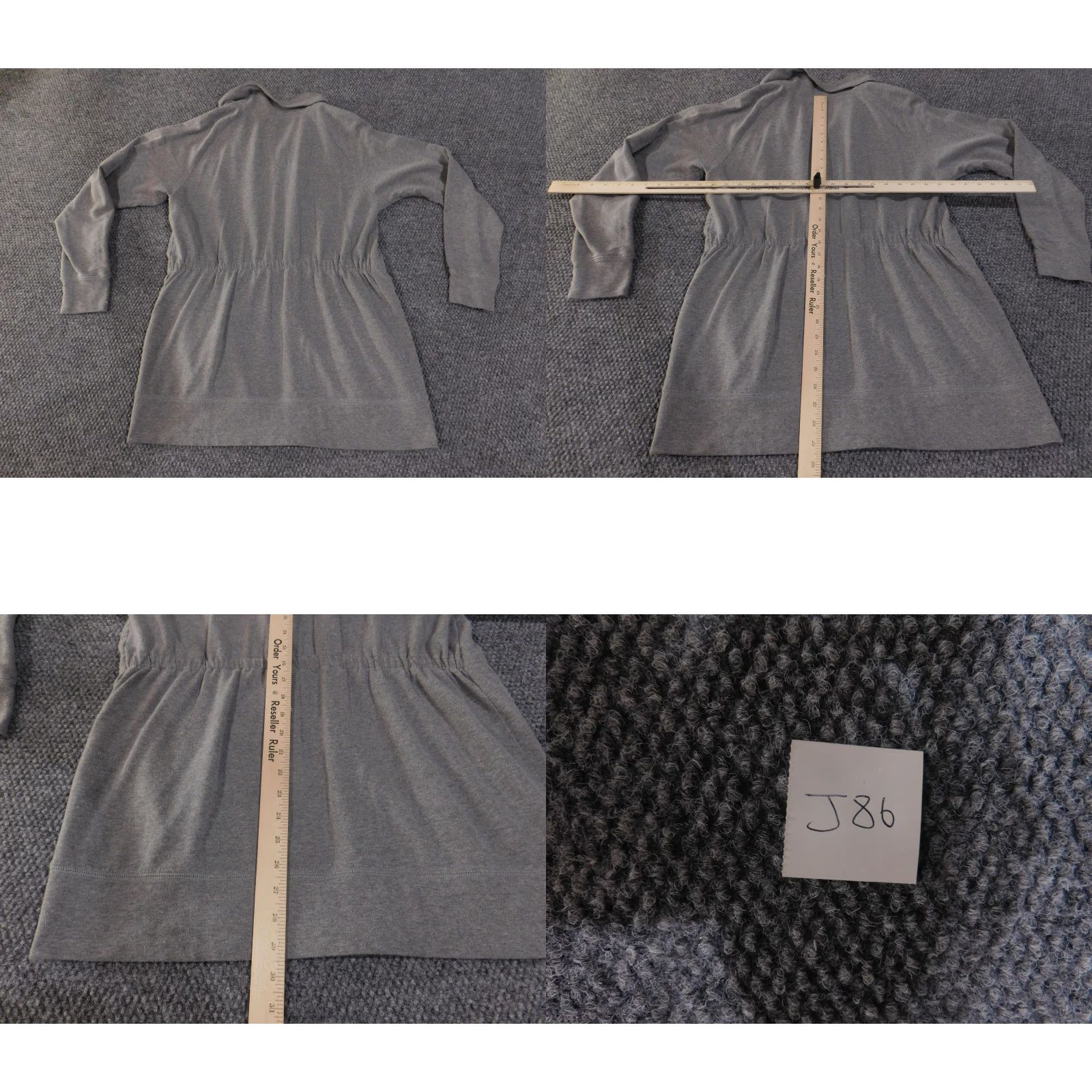 Loft LOFT Jacket Womens Medium Gray Zip Up Long Lightweight Pockets Casual Drawstring Size M / US 6-8 / IT 42-44 - 9 Thumbnail