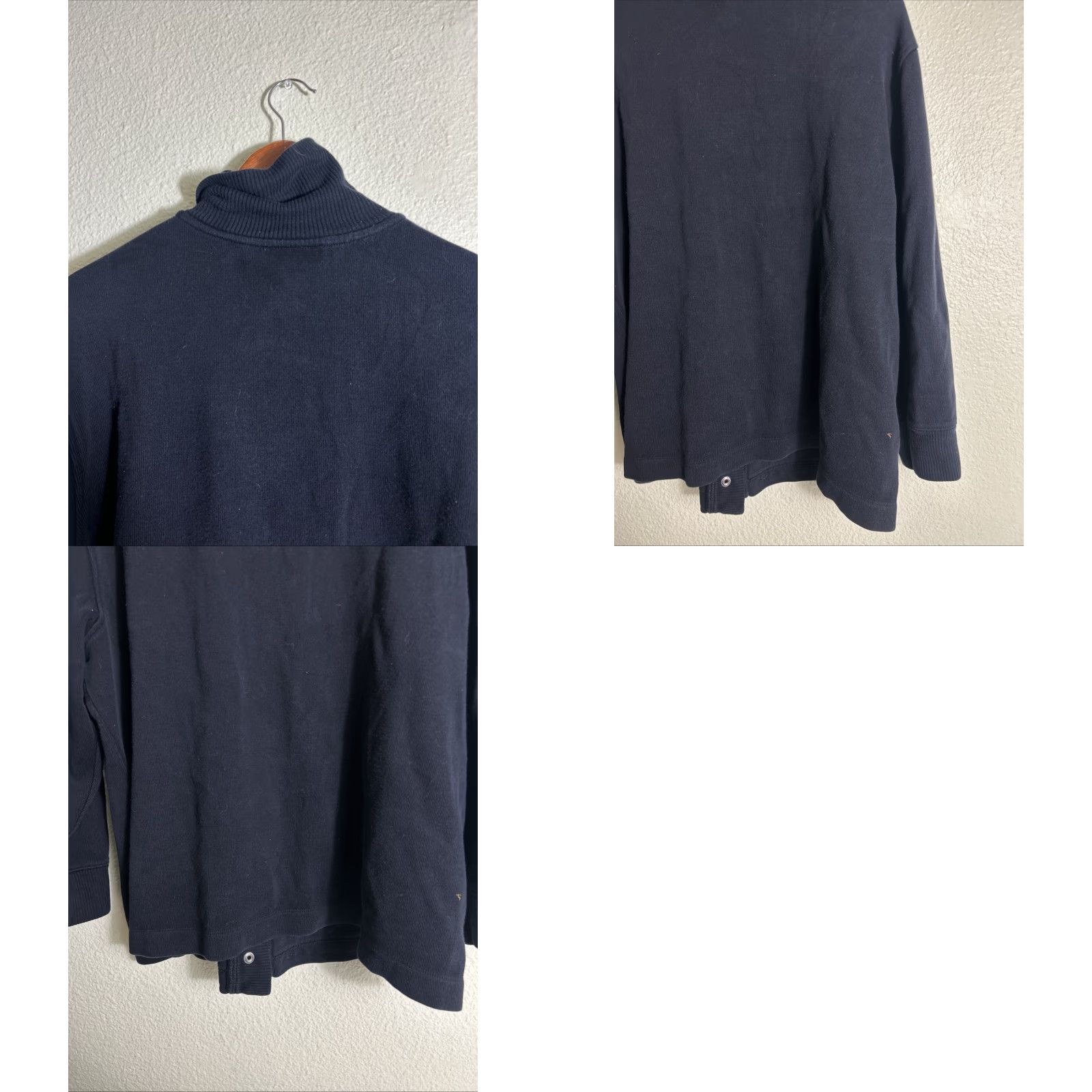 Ralph Lauren Lauren Ralph Lauren Cardigan Women Snap Pockets Navy Cotton Blend XL Blue Sweater Size XL / US 12-14 / IT 48-50 - 9 Thumbnail