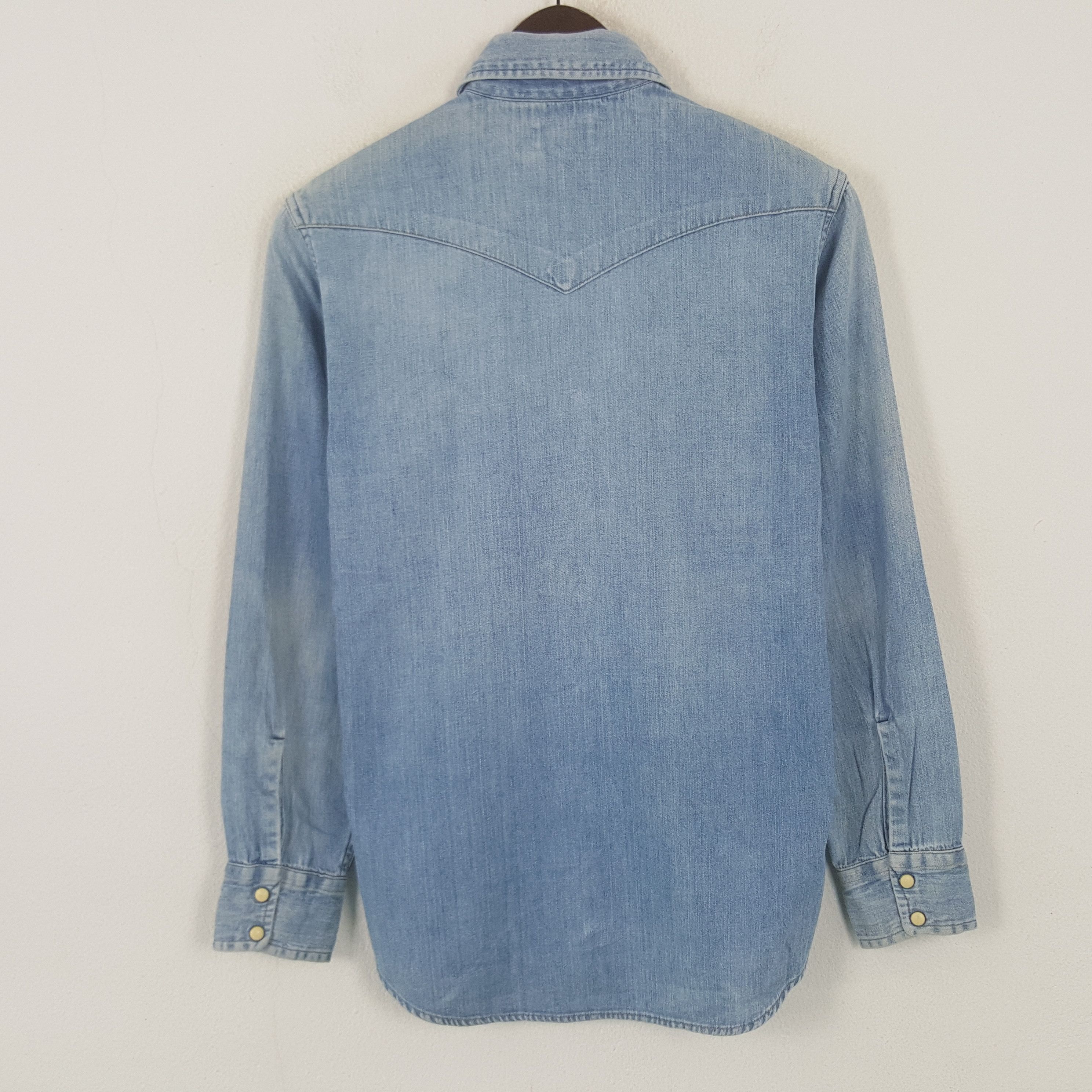 Blue Blue Japan Vintage Blue Blue Japanese Denim Button Up Shirt Size US XS / EU 42 / 0 - 3 Thumbnail