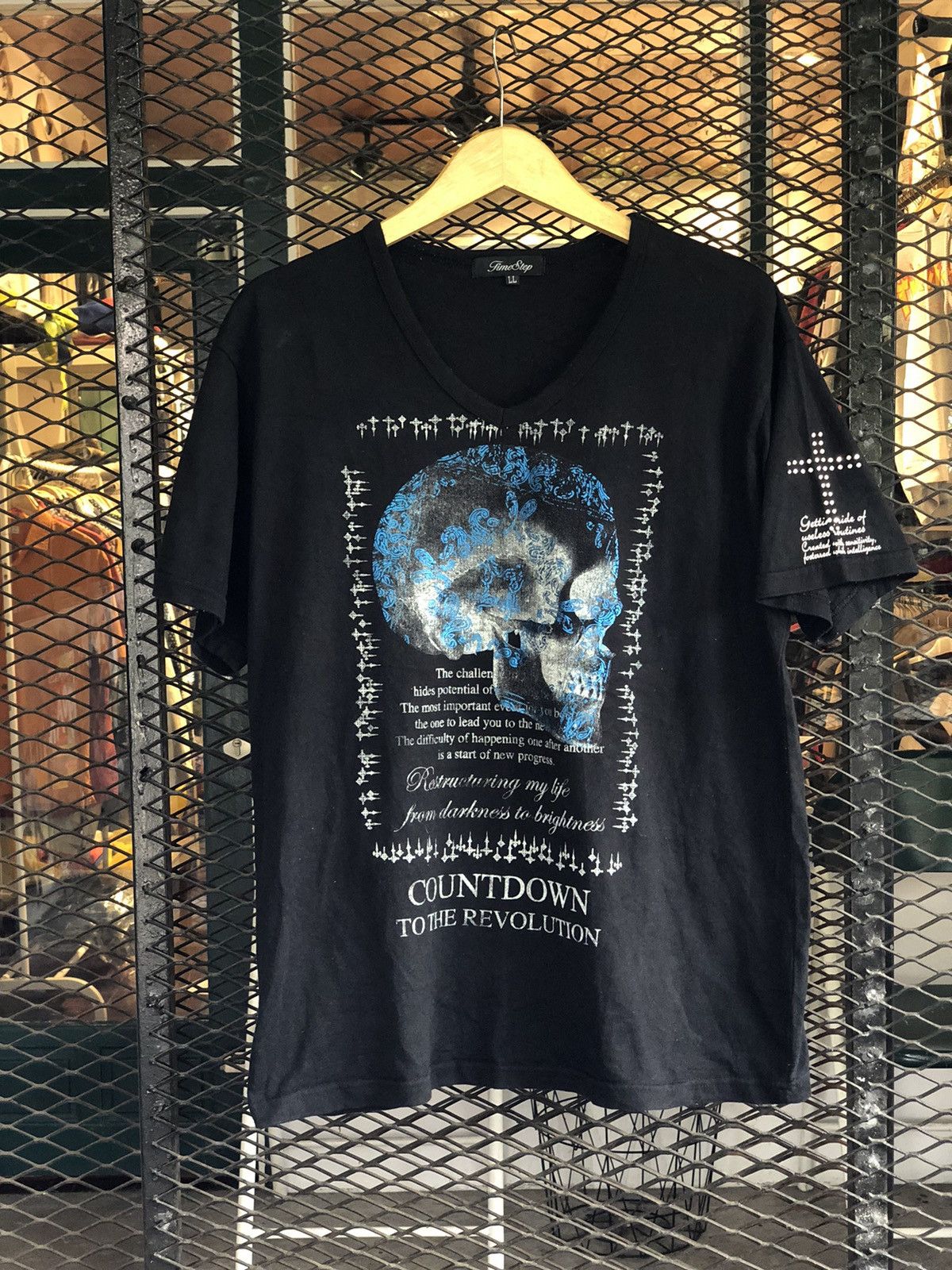 If Six Was Nine × Japanese Brand × Le Grande Bleu (L.G.B.) JAPANESE TIME STEP POEM SKULL GOTHIC LONGSLEEVE Size US L / EU 52-54 / 3 - 1 Thumbnail