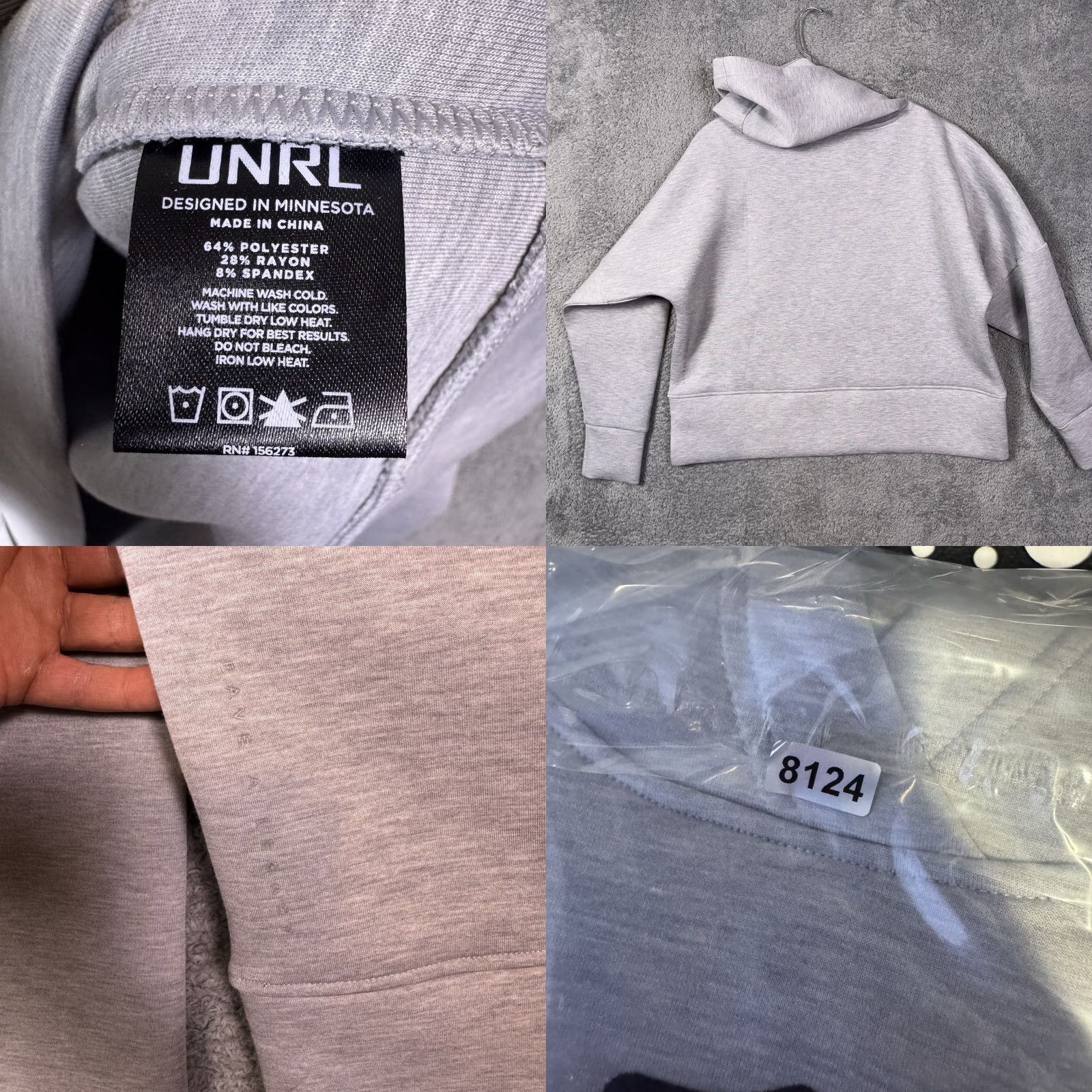 Vintage UNRL Hoodie Mens M Pullover Sweatshirt Tech Cropped Heather ETS Performance Gym Shirt Size US M / EU 48-50 / 2 - 9 Thumbnail