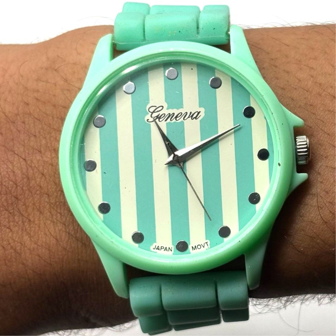 Other Turquoise Striped Men's Watch Size ONE SIZE - 1 Thumbnail