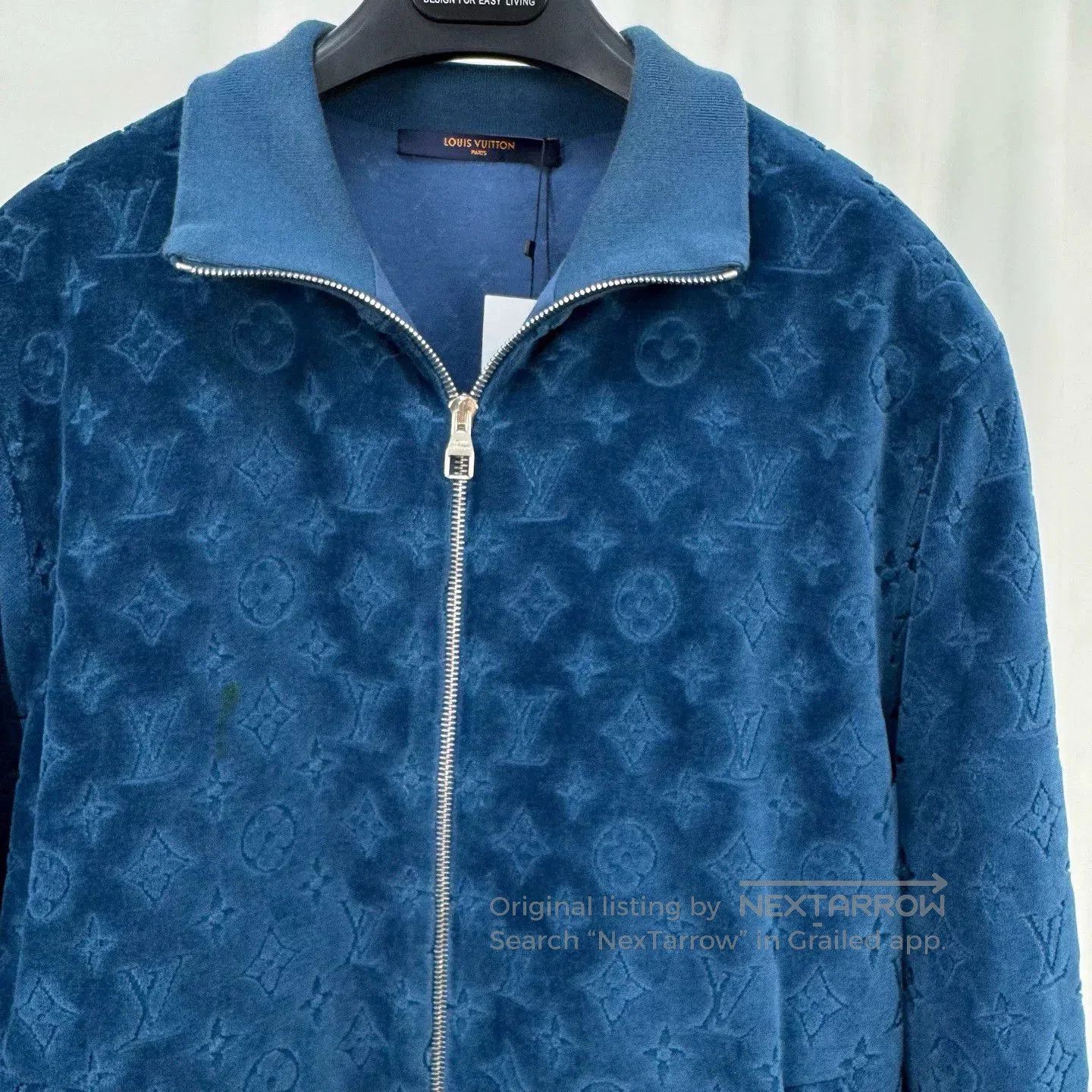 Louis Vuitton louis vuitton blue velvet zip jacket. Size S / US 4 / IT 40 - 3 Thumbnail