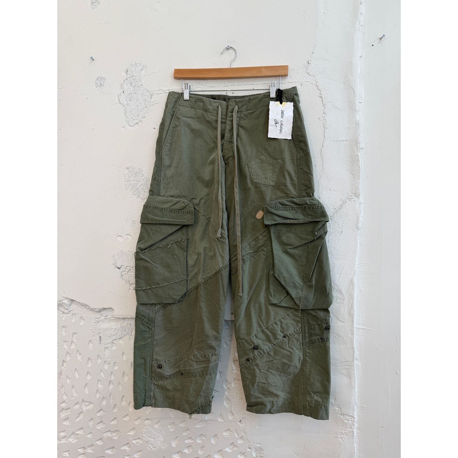 Greg Lauren Greg Lauren SAMPLE Tent Patchwork Wide Leg Cargo Pants Size US 32 / EU 48 - 1 Thumbnail