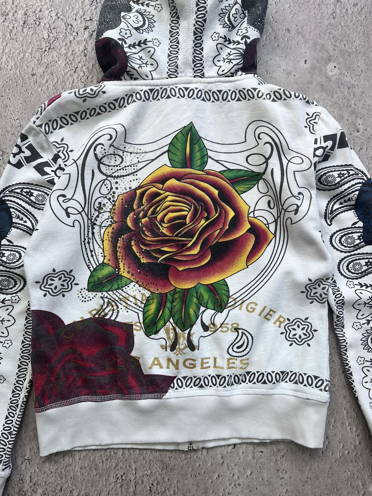 Ed Hardy × Vintage VTG Y2K Ed Hardy Style BY CHRSTIAN AUDIGIER Zip Hoodie Size US XS / EU 42 / 0 - 10 Thumbnail