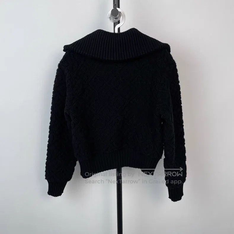 Louis Vuitton Louis Vuitton Black rhombus knit cardigan jacket Size US S / EU 44-46 / 1 - 2 Thumbnail