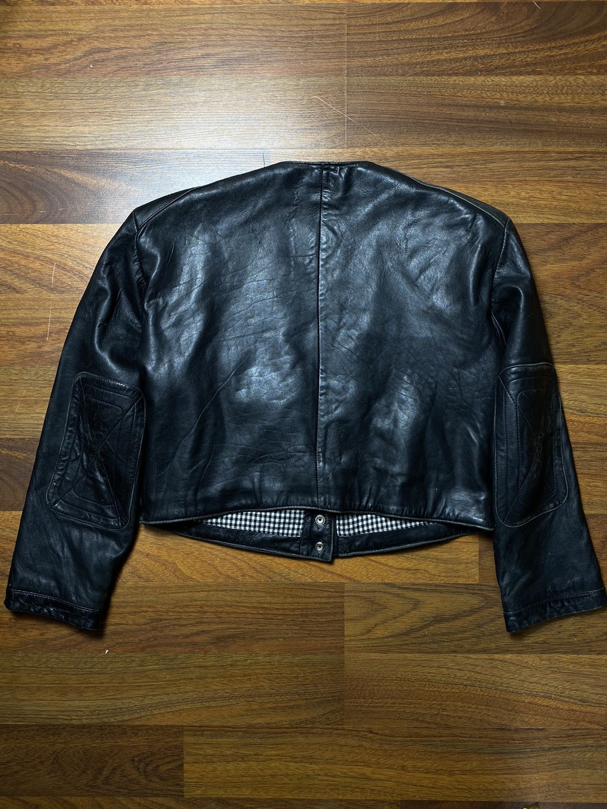 Leather Futuristic Vintage Japanese Style Flamingo Leather Jacket Size M / US 6-8 / IT 42-44 - 7 Thumbnail