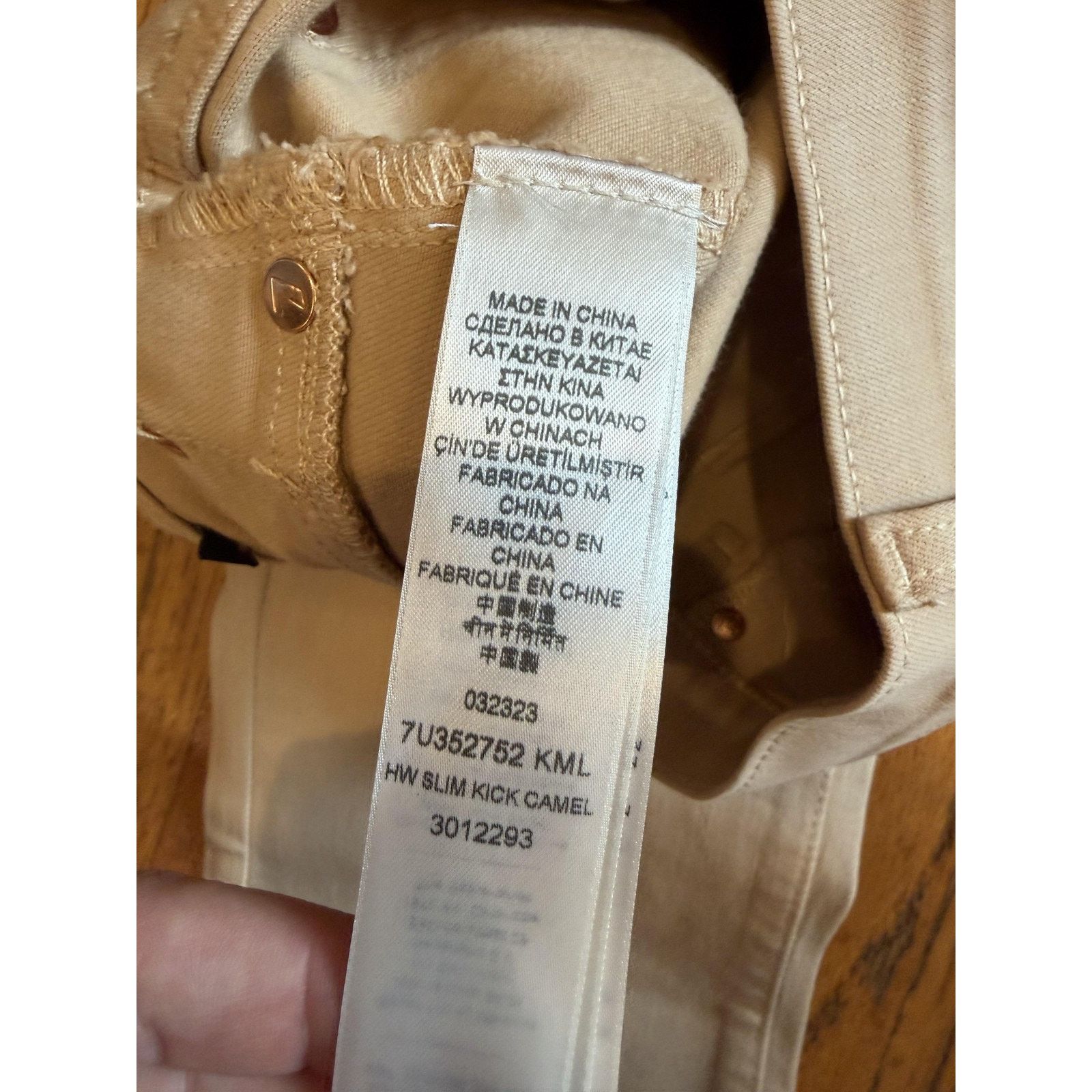 7 For All Mankind 7 For All Mankind Jeans 28 Camel High Waist Slim Kick NWT Size 28" / US 6 / IT 42 - 5 Thumbnail