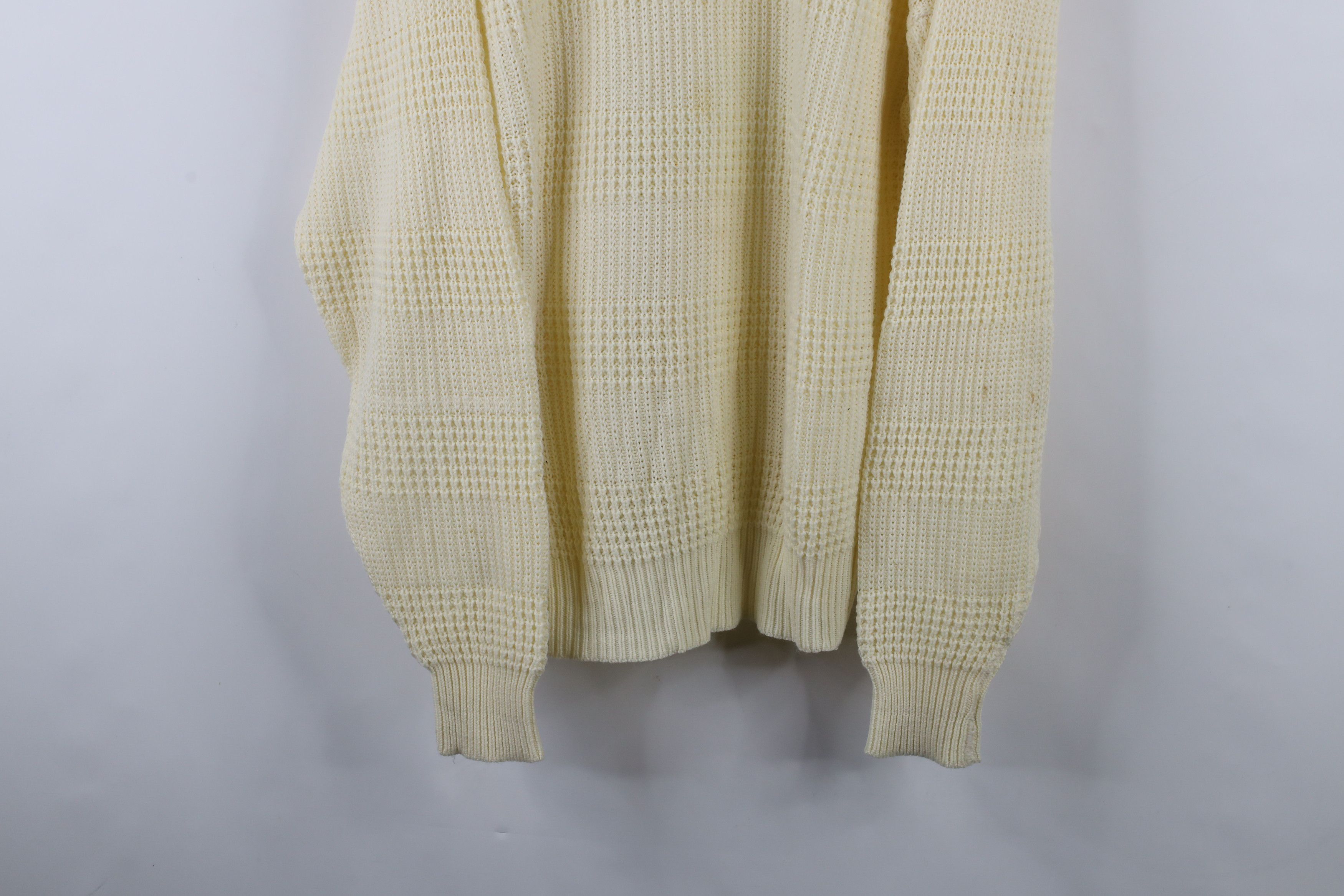 Vintage Vintage 90s Streetwear Blank Chunky Ribbed Knit Sweater Size US L / EU 52-54 / 3 - 3 Thumbnail
