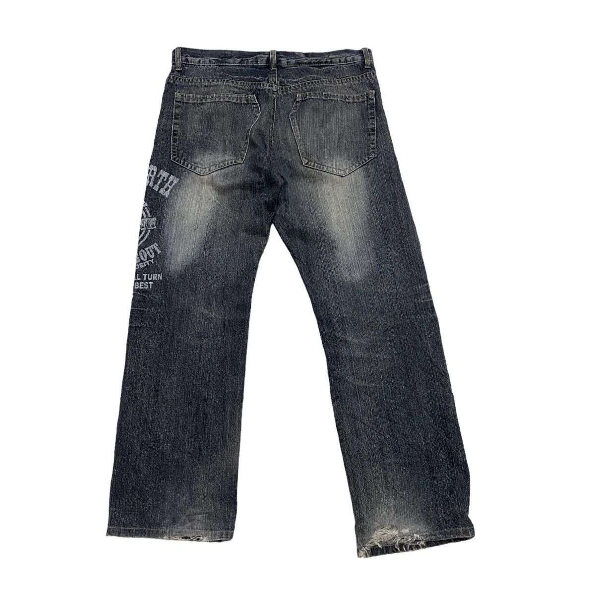 Japanese Brand × Vintage VINTAGE BONDAGE PUNK DISTRESSED DENIM PANT Size US 36 / EU 52 - 2 Thumbnail