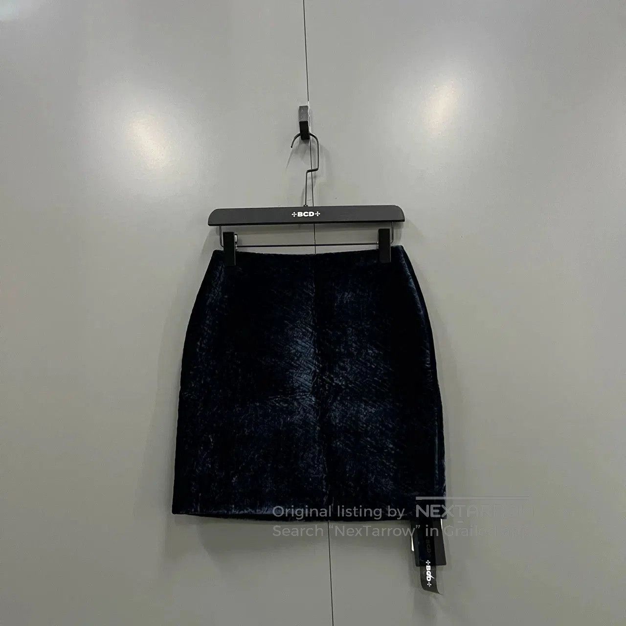 Fendi FENDI Blue Velvet Embossed Skirt. Size 37" - 1 Thumbnail