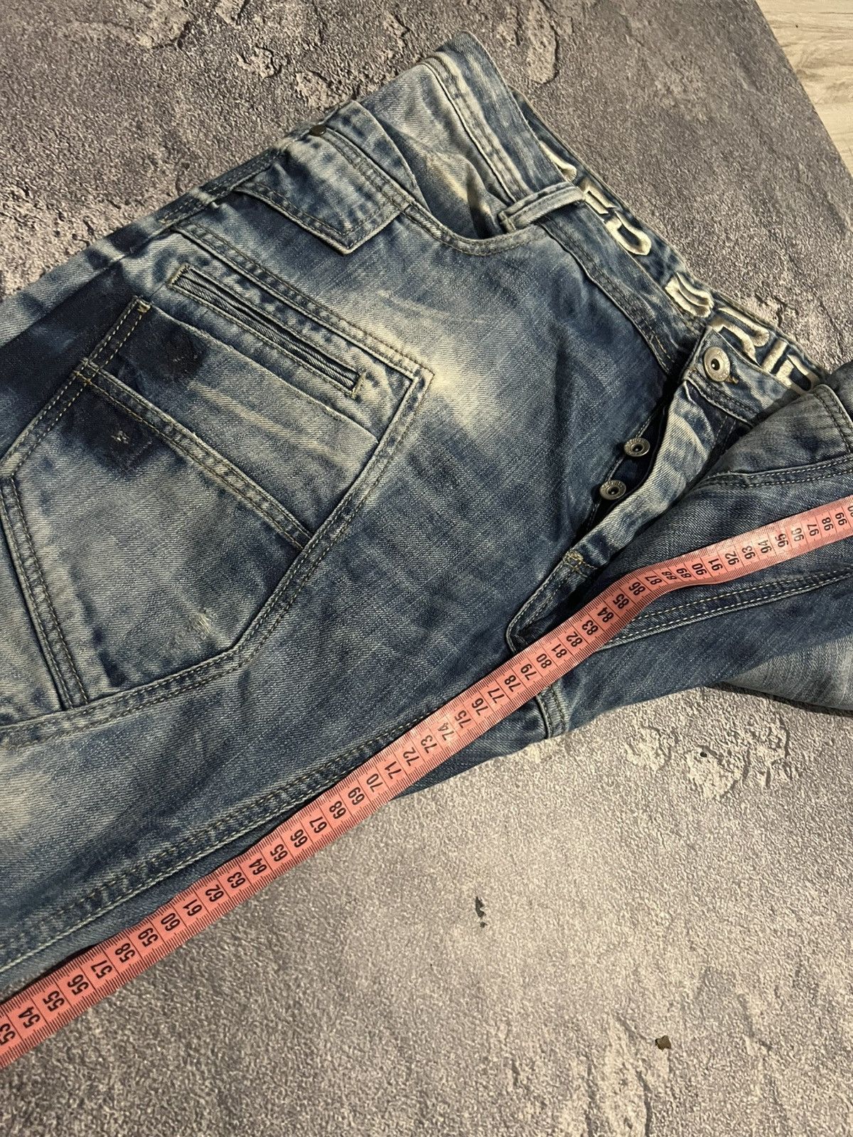 SWAG Contrast Patched Distressed Archive Jeans