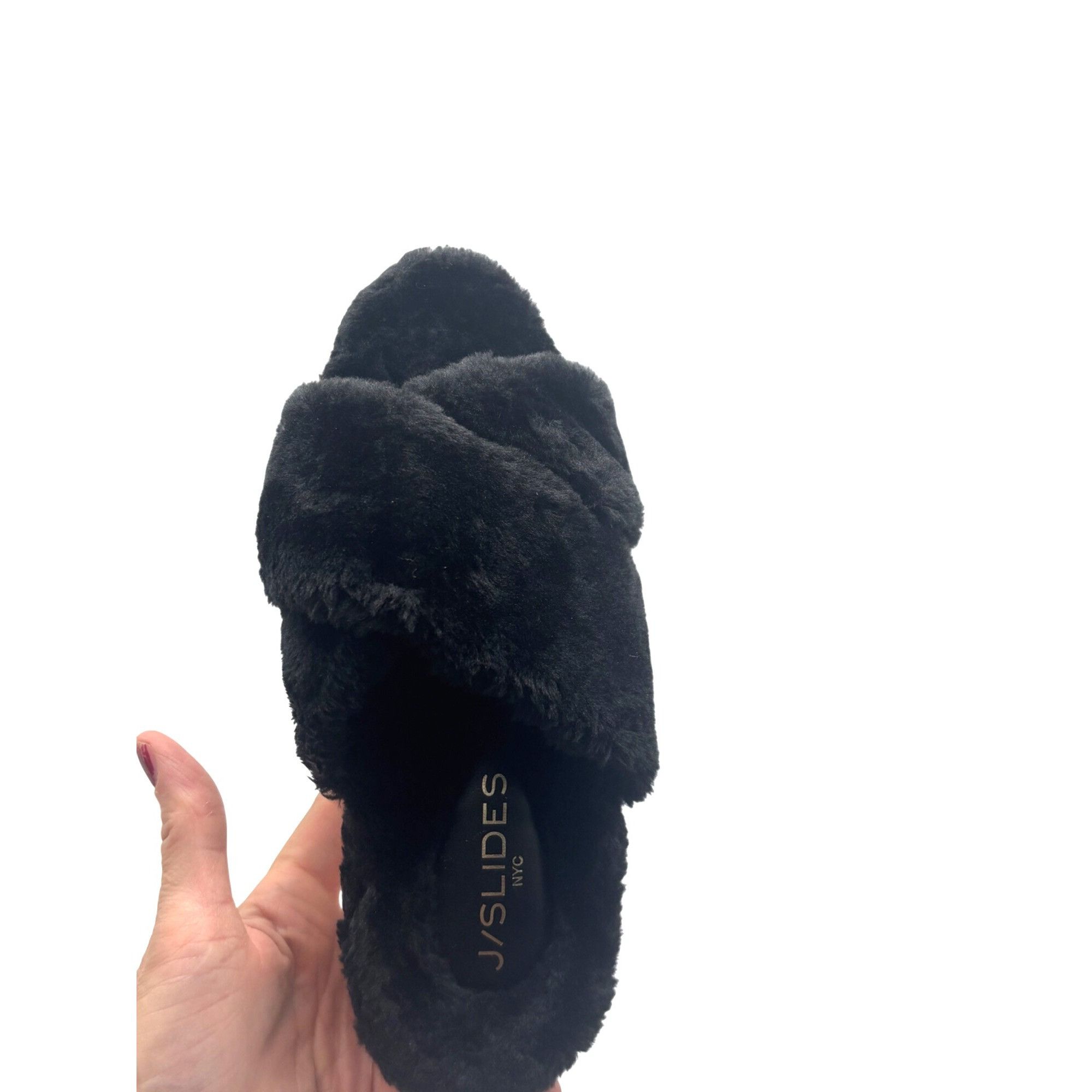 Other J/Slides NYC Faux Fur Slide Sandal, Black, Size 6 Size US 6 / IT 36 - 12 Thumbnail