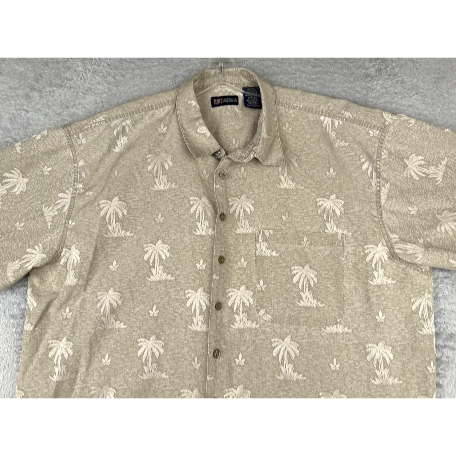 Faded Glory Faded Glory Hawaiian Shirt Men 2XL Beige Floral Cotton Blend Pocket Aloha Resort Size US XXL / EU 58 / 5 - 4 Thumbnail