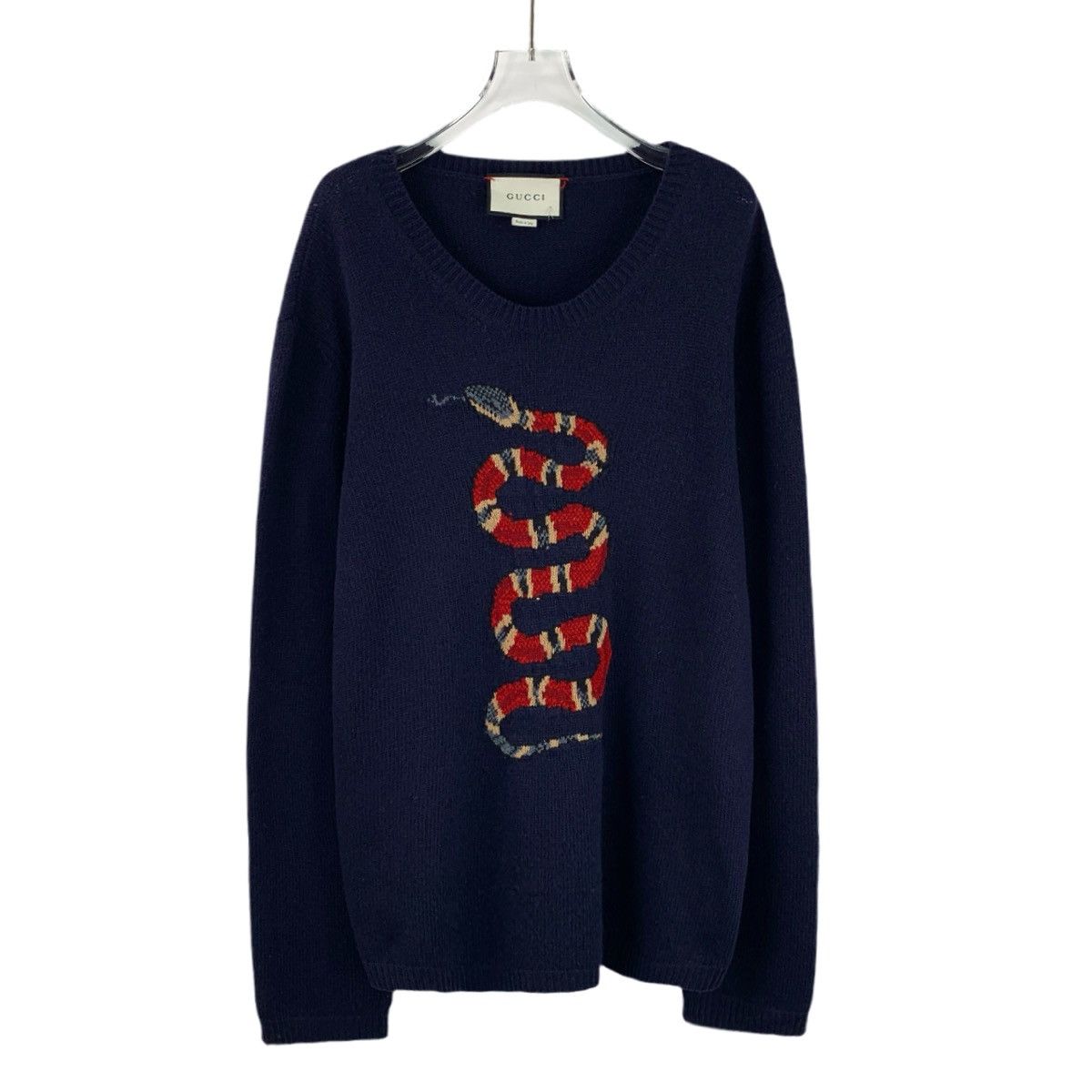 Gucci Gucci x Pokémon Navy Coral Snake Wool Knit Sweater K26WX Size US XXL / EU 58 / 5 - 1 Thumbnail