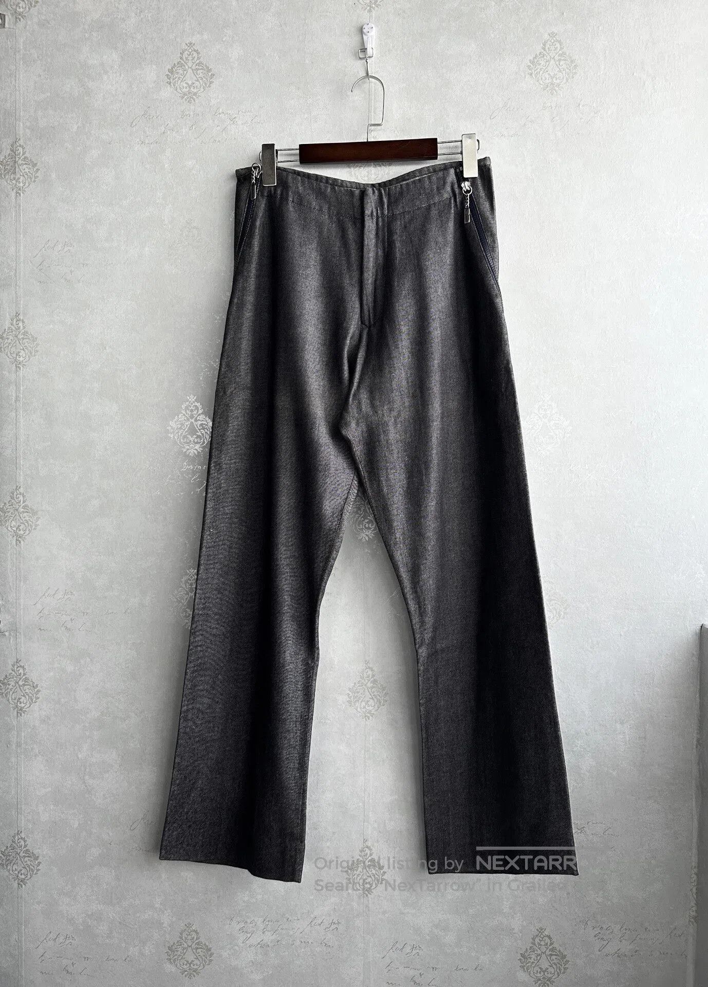 Dirk Bikkembergs BIKKEMBERGS 90s-style long pants with bilateral zippers| Size US 30 / EU 46 - 2 Thumbnail