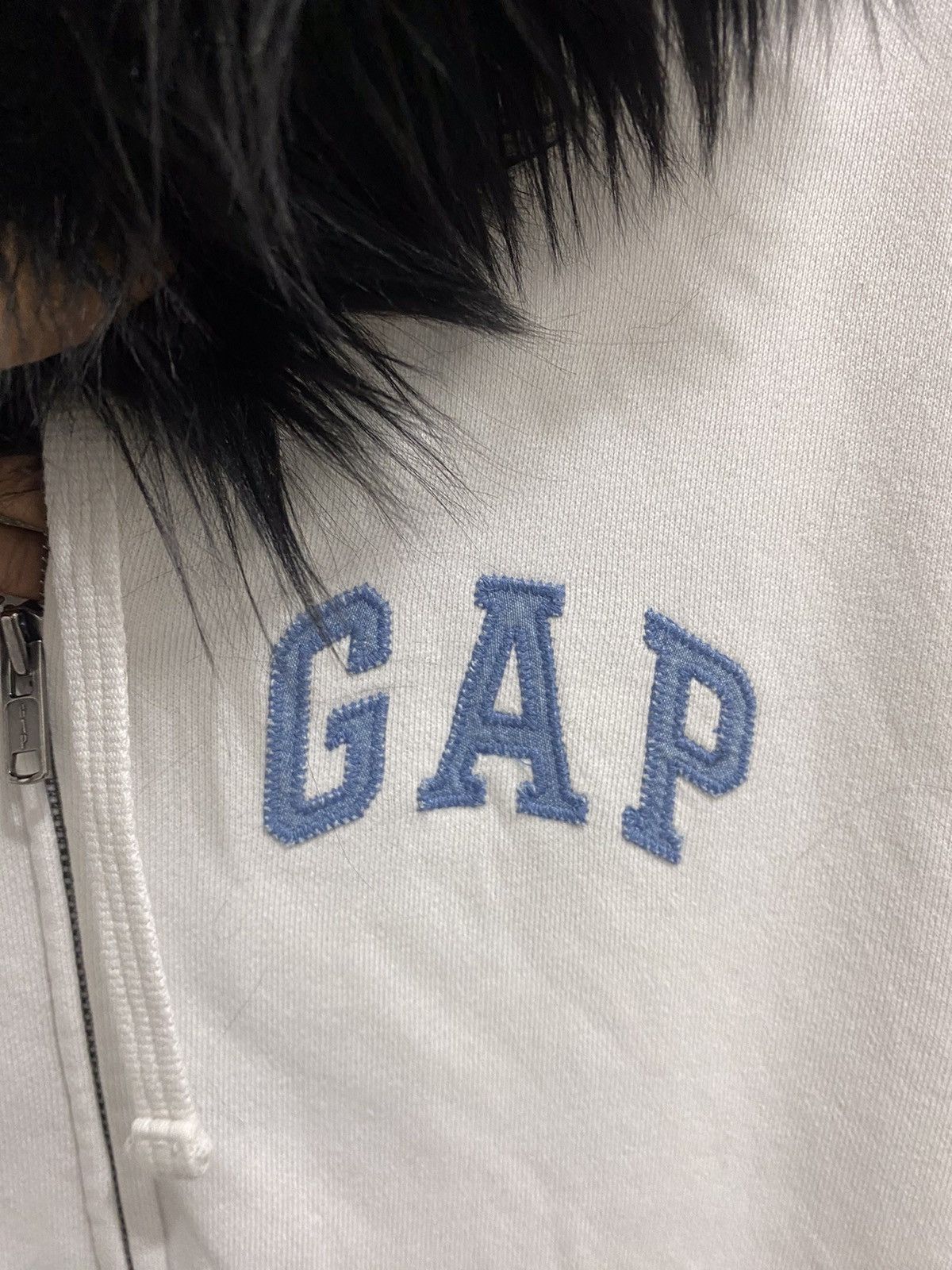 Gap 💥Big Flag💥GAP Fur Zipper Hoodie Size US L / EU 52-54 / 3 - 7 Thumbnail