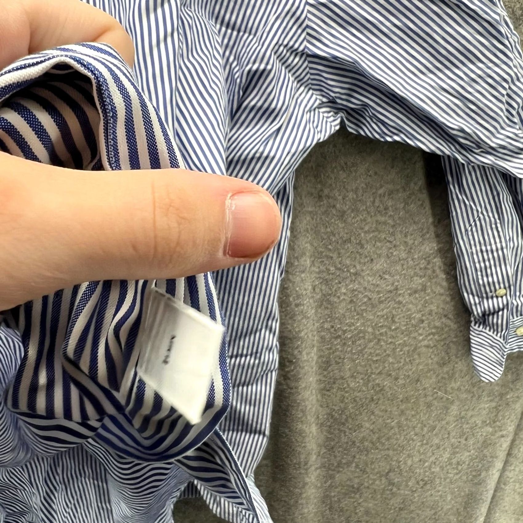 Ralph Lauren VINTAGE Ralph Lauren Shirt Mens 18 34/35 Blue Striped Button-Down Seersucker Shirt Size US XXL / EU 58 / 5 - 2 Thumbnail