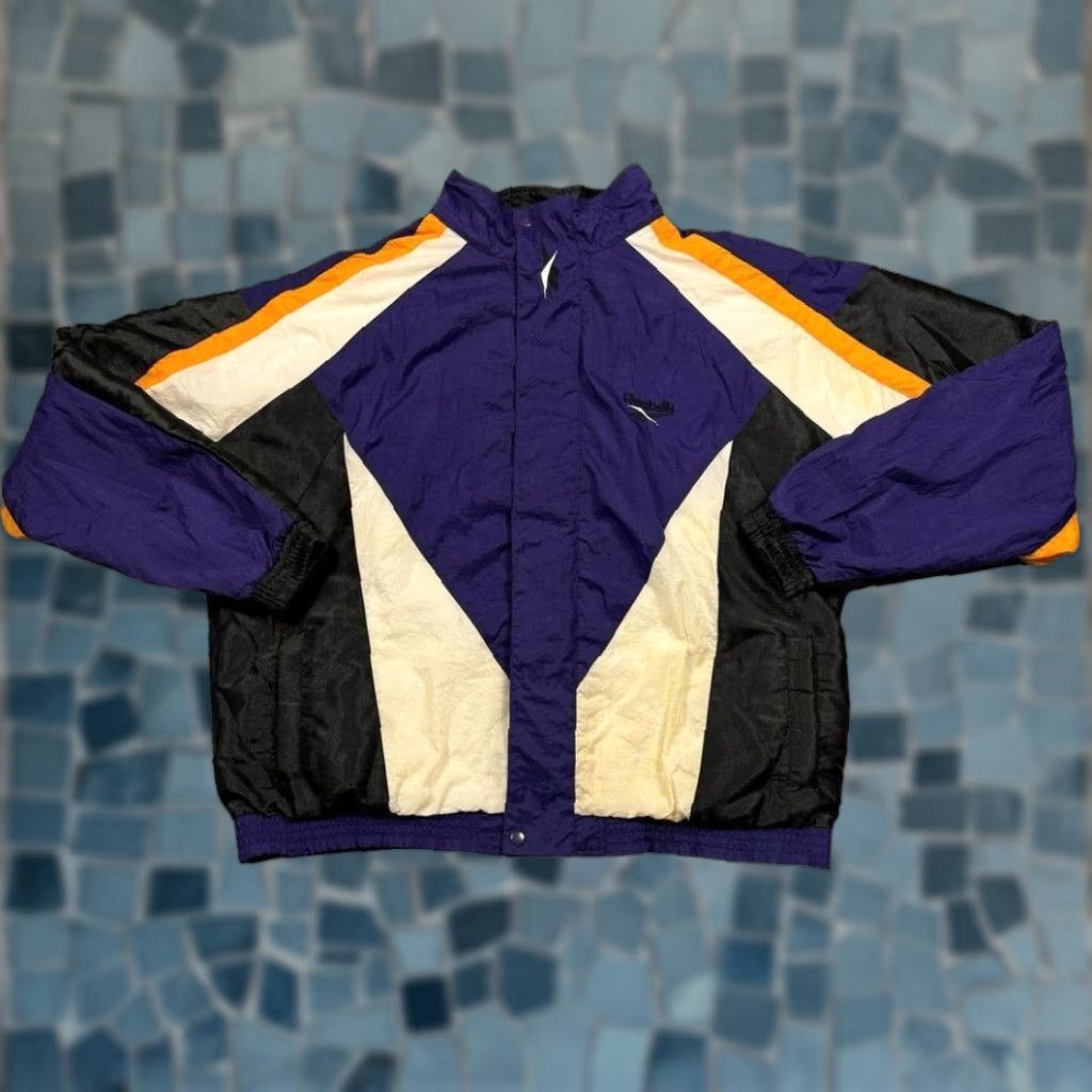 Reebok VINTAGE Reebok Windbreaker Jacket Men XL Purple 90s Phoenix Suns Full Zip Lined Track Nike? Size US XL / EU 56 / 4 - 1 Thumbnail