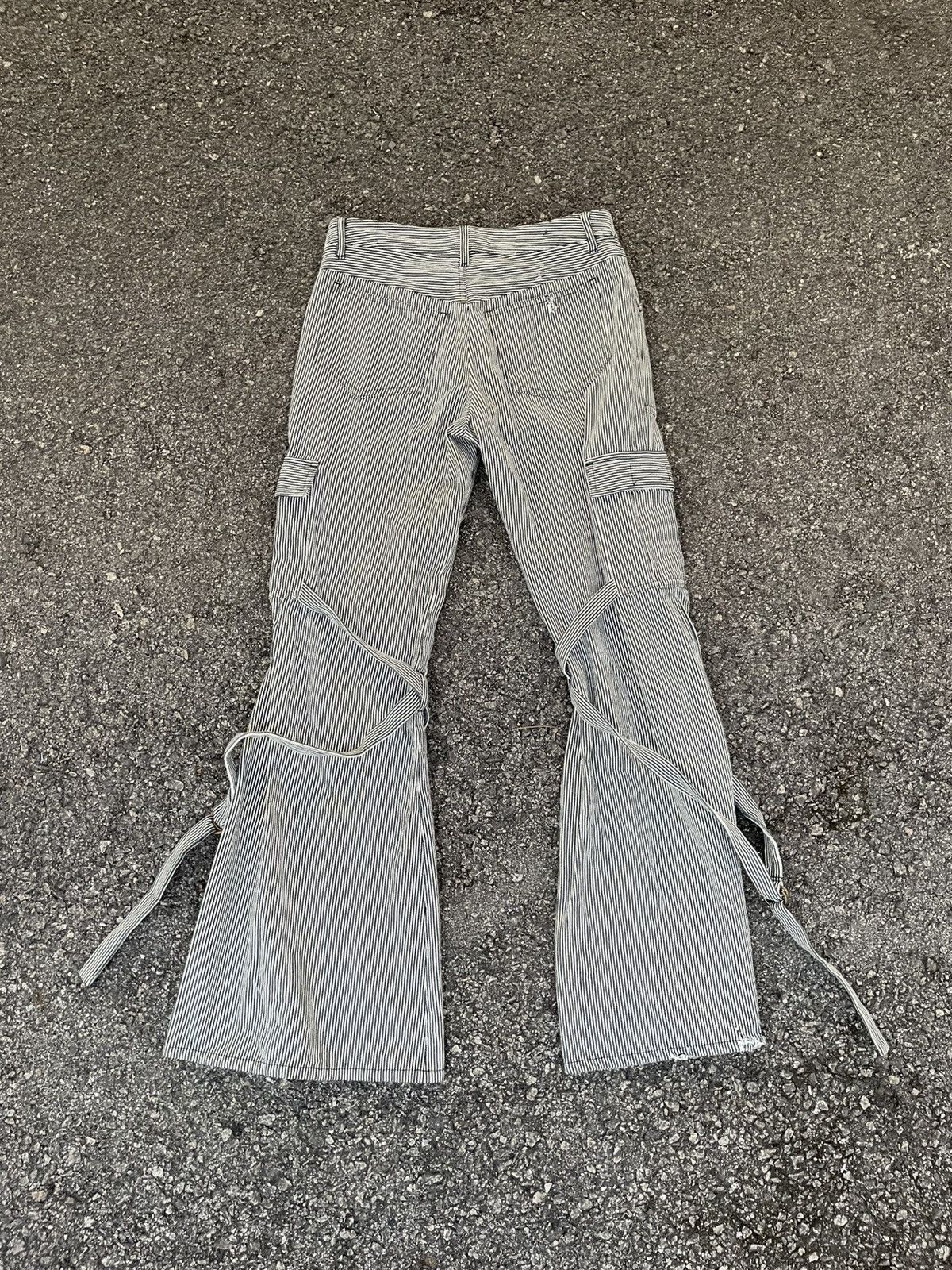 If Six Was Nine Stripe Cargo Bootcut Pants Womens Size 27" / US 4 / IT 40 - 4 Thumbnail
