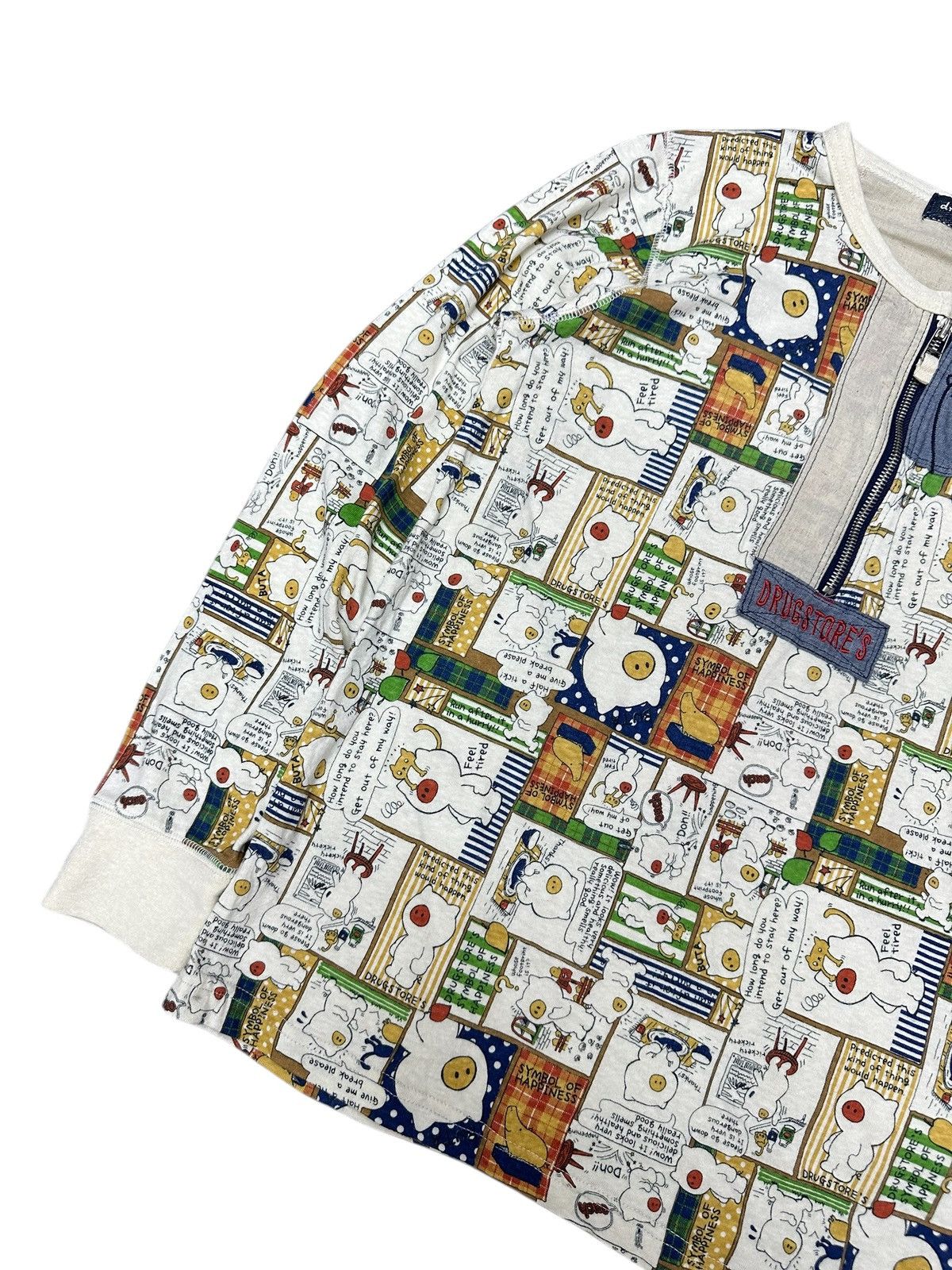 Issey Miyake 2000s DRUG STORE’S HALF ZIP ISSEY MIYAKE STYLE LONG SLEEVE Size US M / EU 48-50 / 2 - 3 Thumbnail