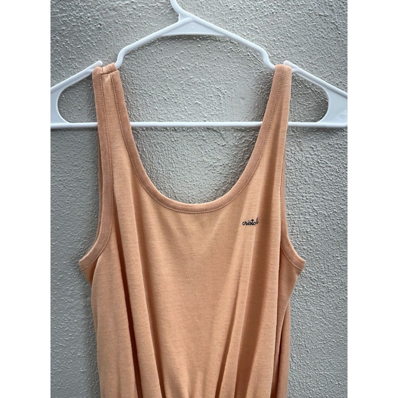Vintage VINTAGE Womens Dress Size EUR 46 Orange Pullover Tank Dress Cristoffoli Size L / US 10 / IT 46 - 2 Thumbnail